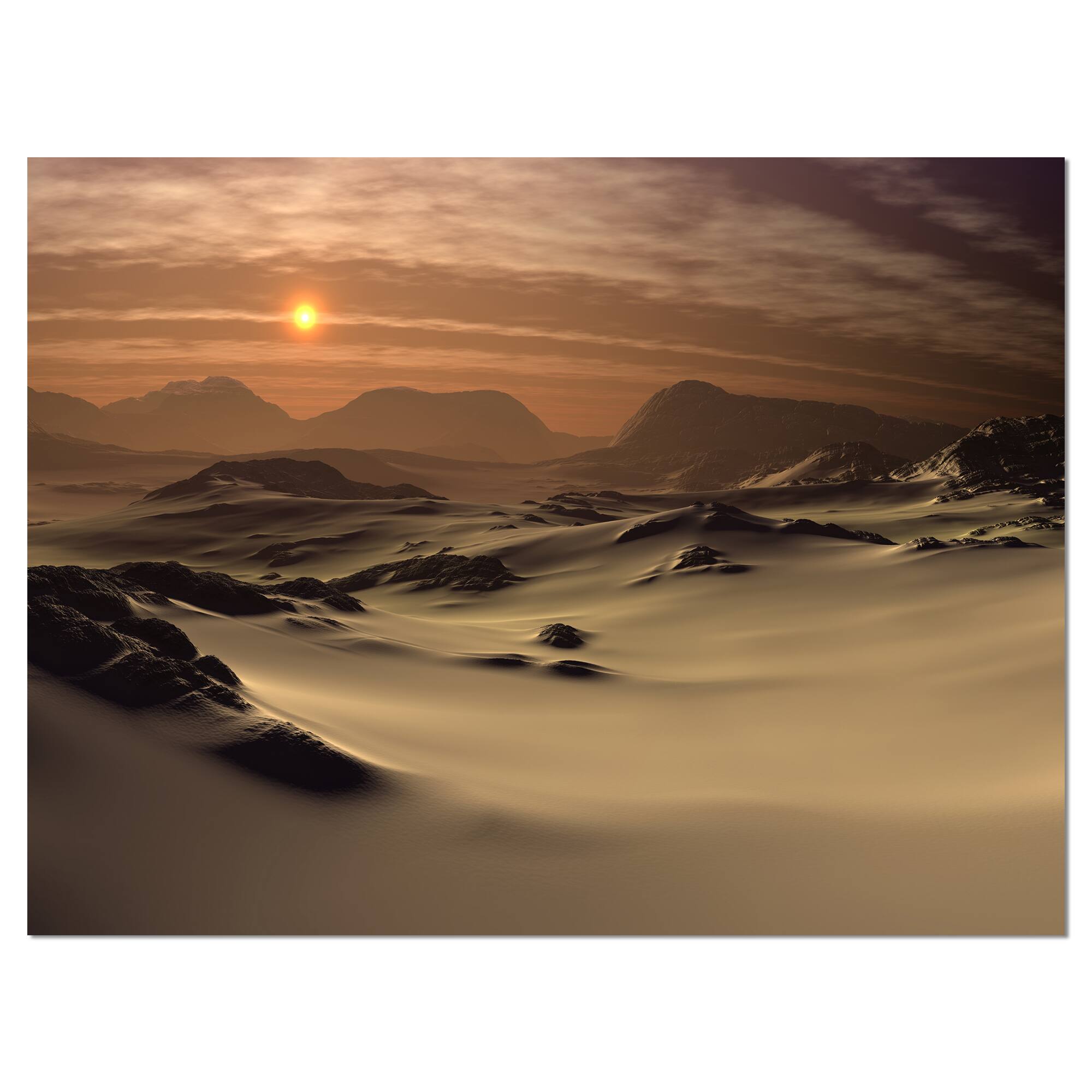 Designart - Beautiful Brown Fantasy Terrain