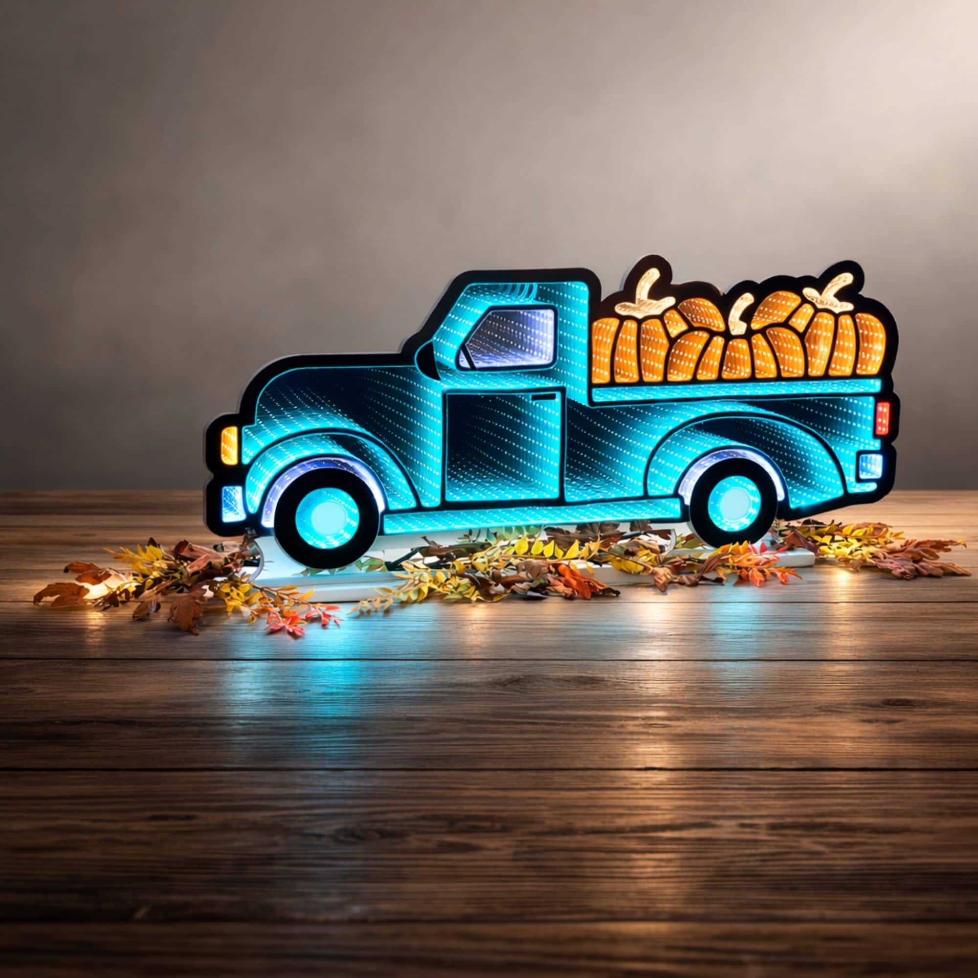 35.5" Pickup Truck with Pumpkins EkkoLight