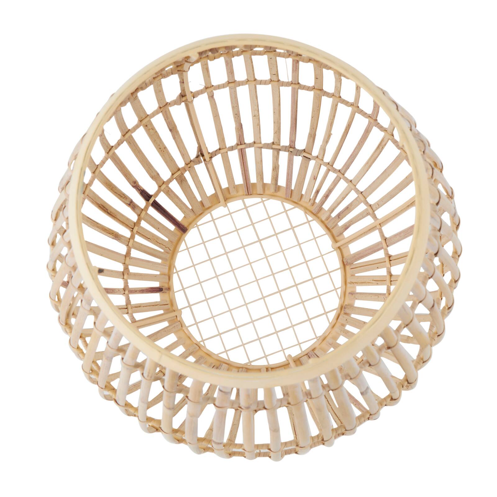 15" Bamboo Handmade Open Frame Round Vase
