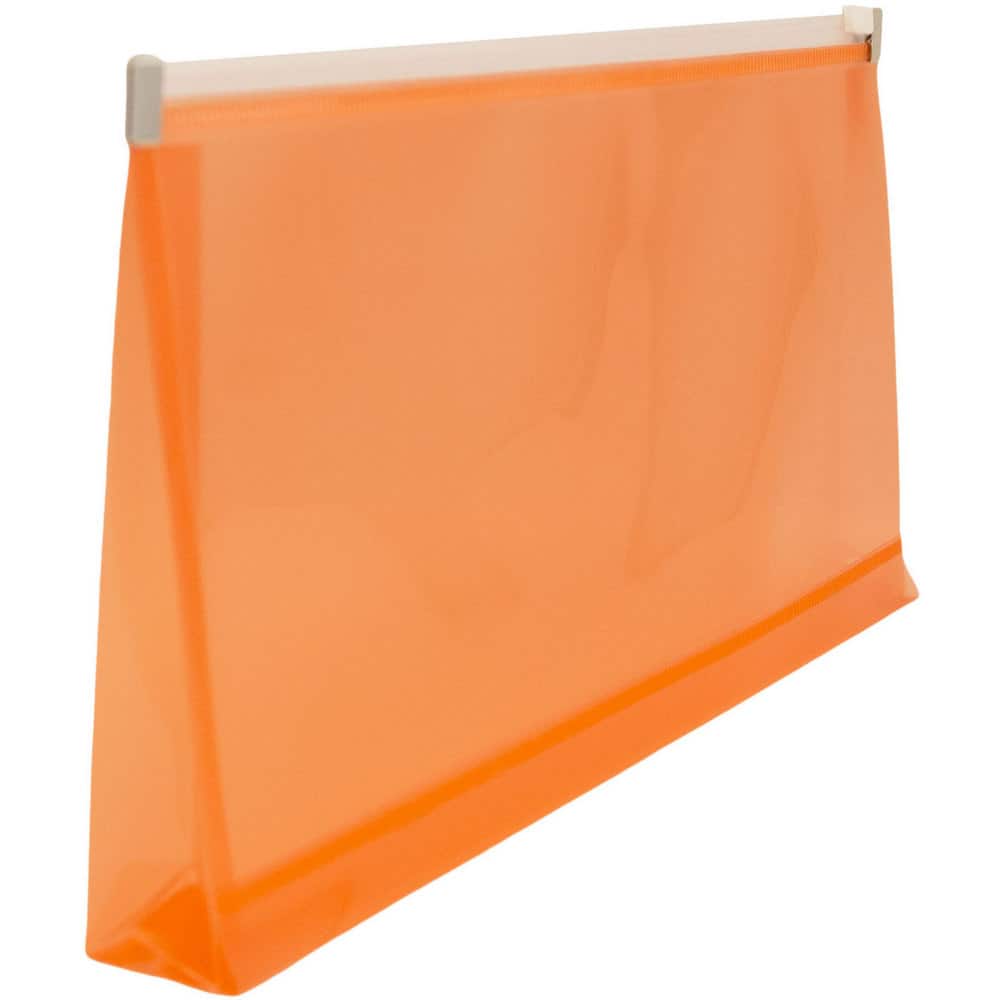 JAM Paper 5'' x 10'' Clear Plastic Pencil Pouch with Zip Closure
