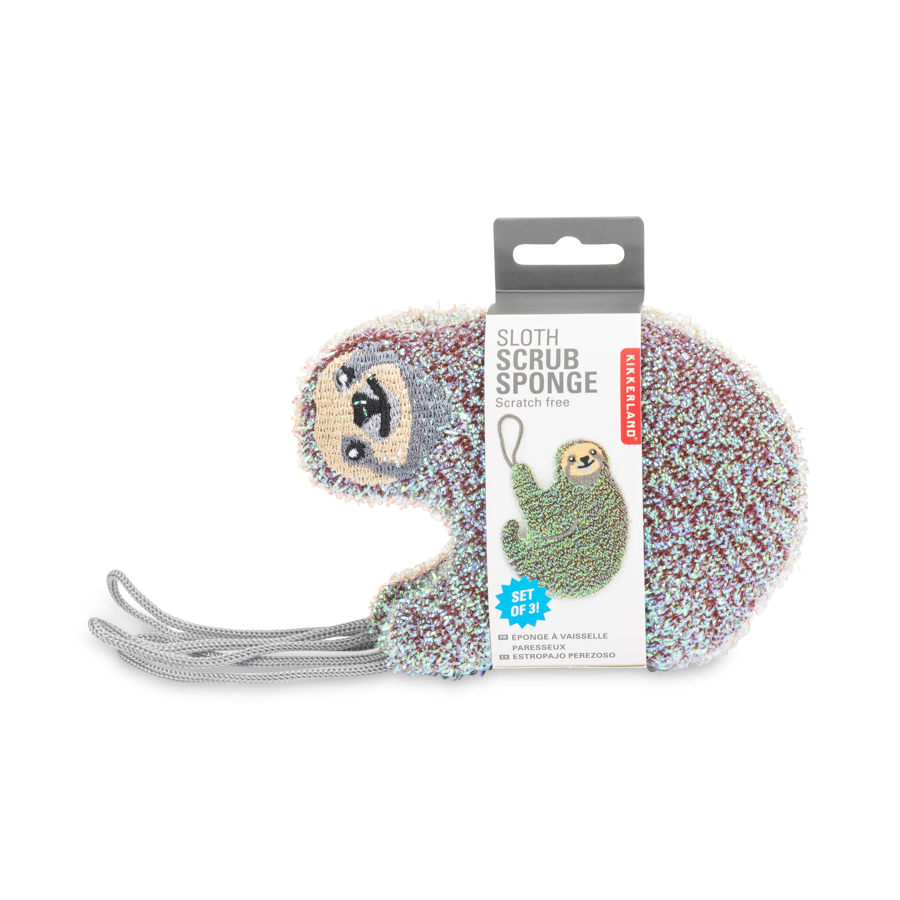 Kikkerland® Sloth Sponges, 3ct.