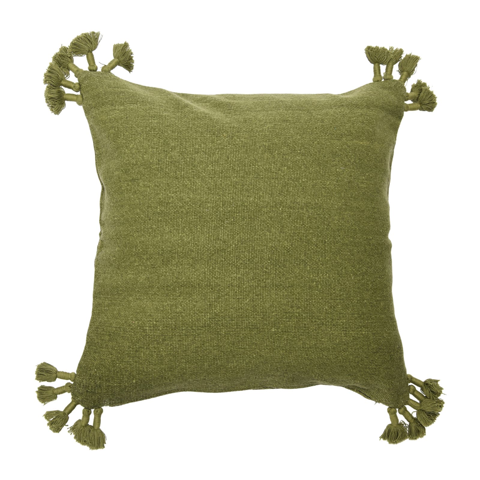 Hello Honey® 20'' x 20" Square Canvas Pillow Cover with Tassels
