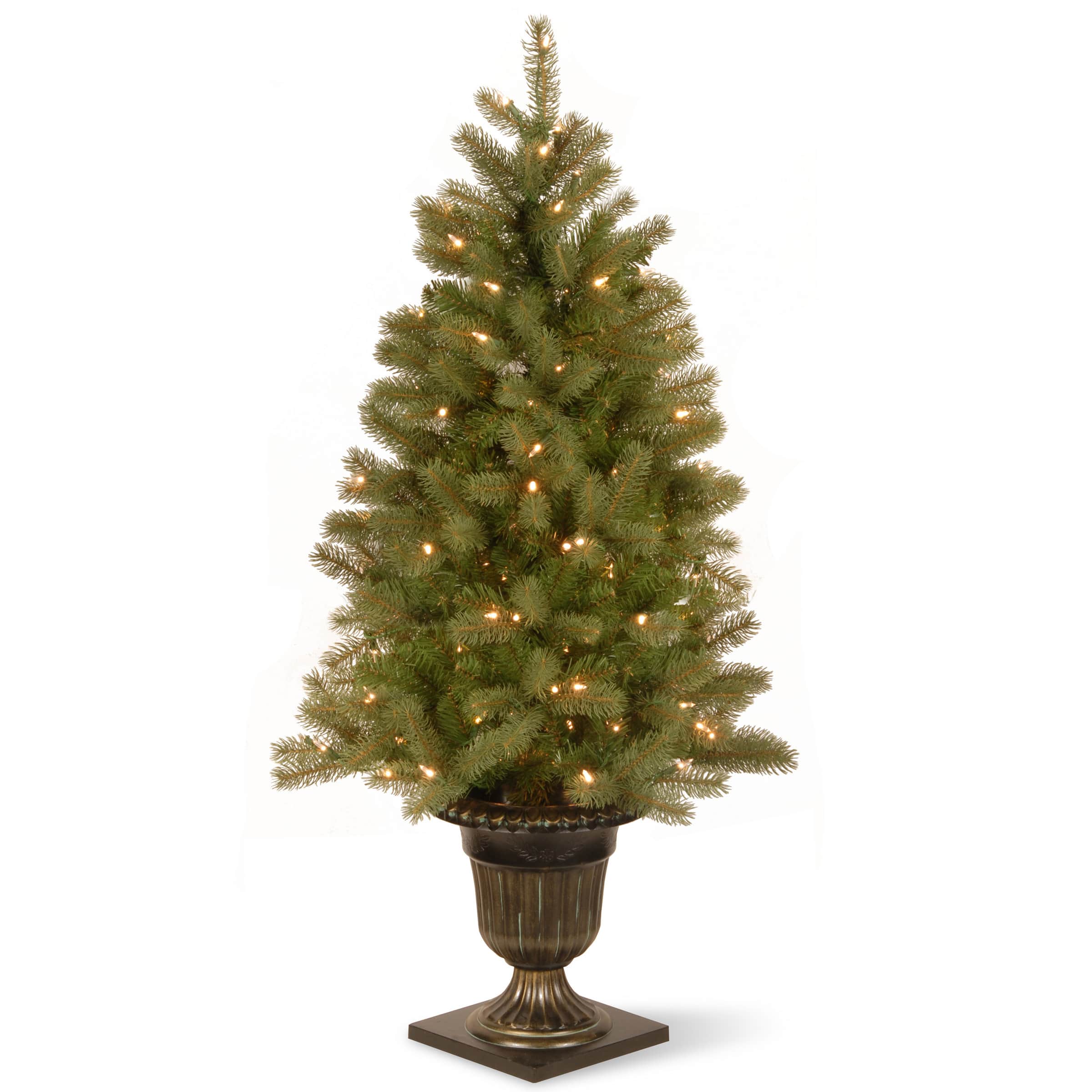 4Ft Pre-Lit Feel Real® Downswept Douglas® Fir Artificial Entrance Christmas Tree, Clear Lights By National Tree Company in Green | 4 ft | Michaels®