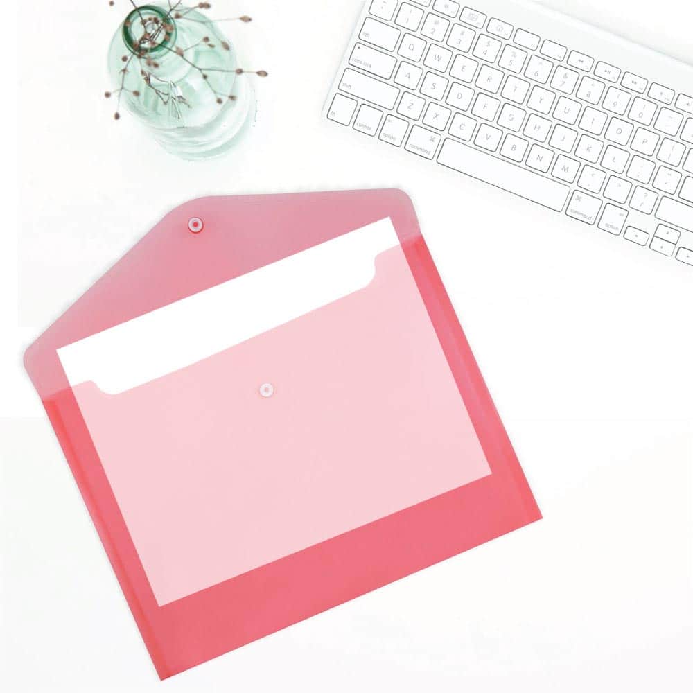 JAM Paper 9.75" x 13" Plastic Snap Closure Envelopes, 12ct.