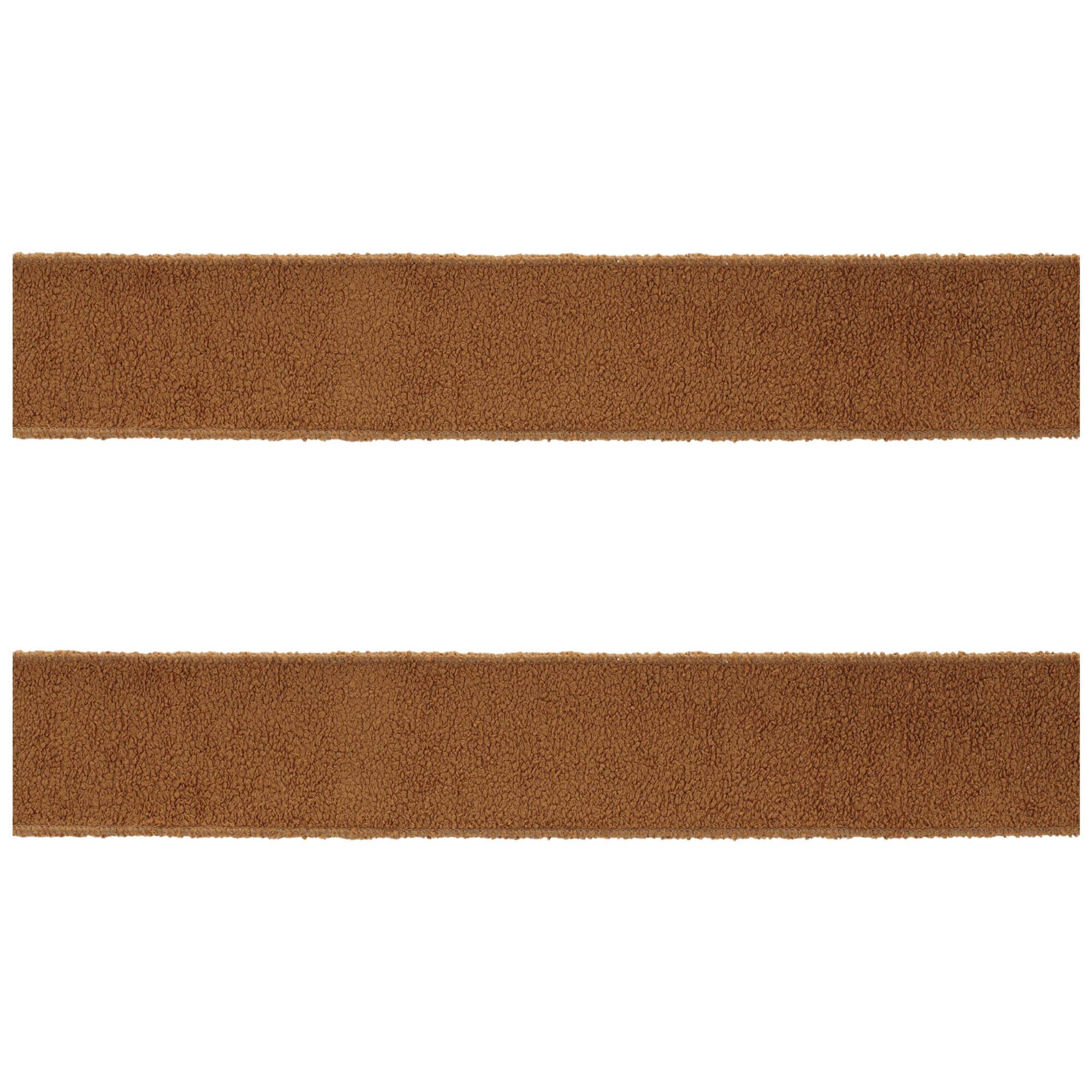 Fuzzy Brown Wired Ribbon 2 Set