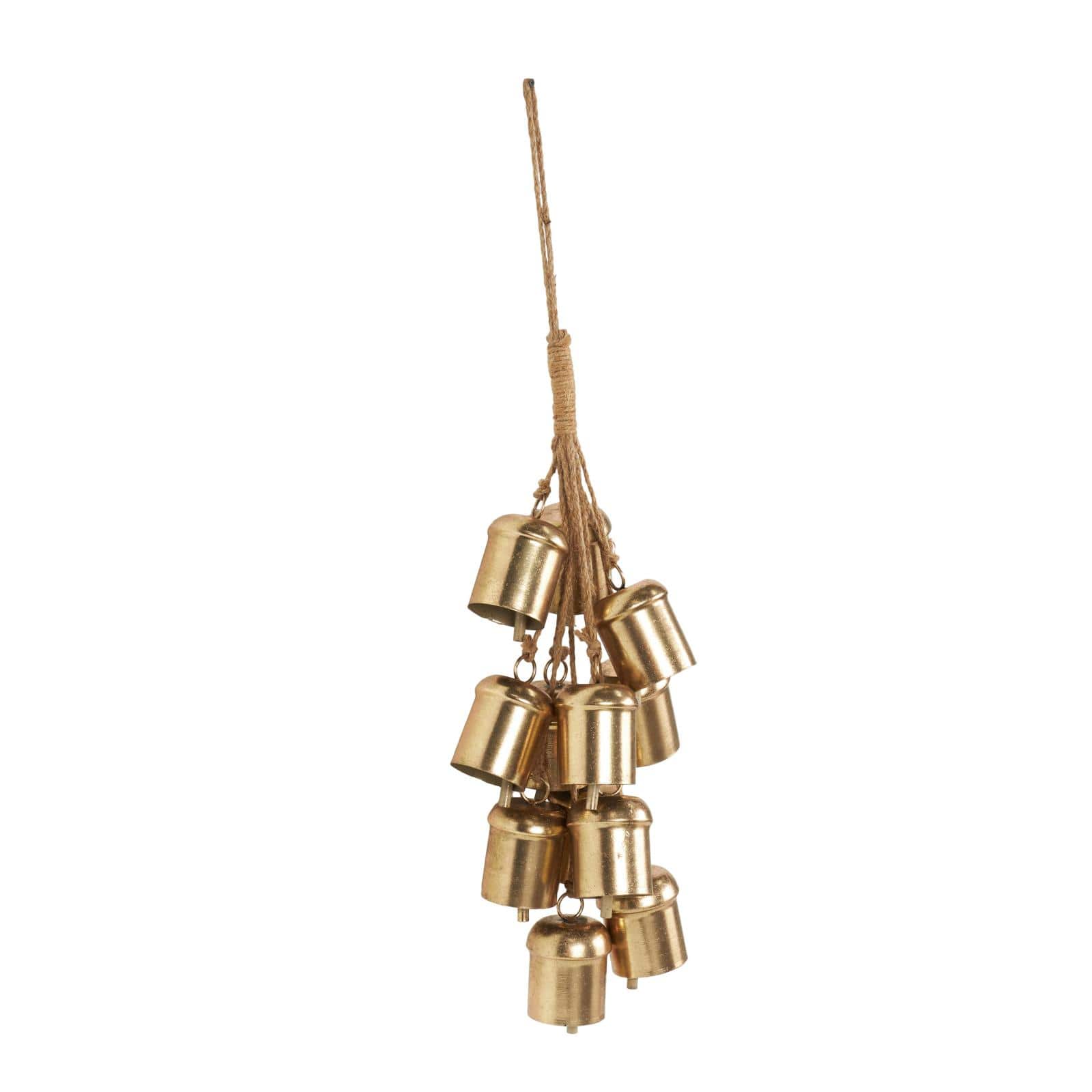 25" Gold Metal Cascading Cluster Decorative Bells