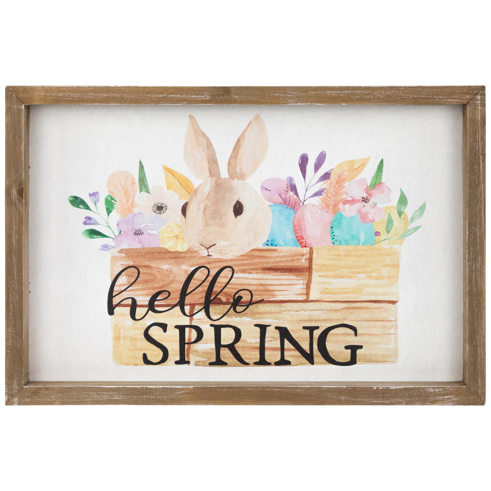 Hello Spring Framed Easter Wall Sign By Northlight in Multicolor-Colored | 8" x 12" | Michaels®