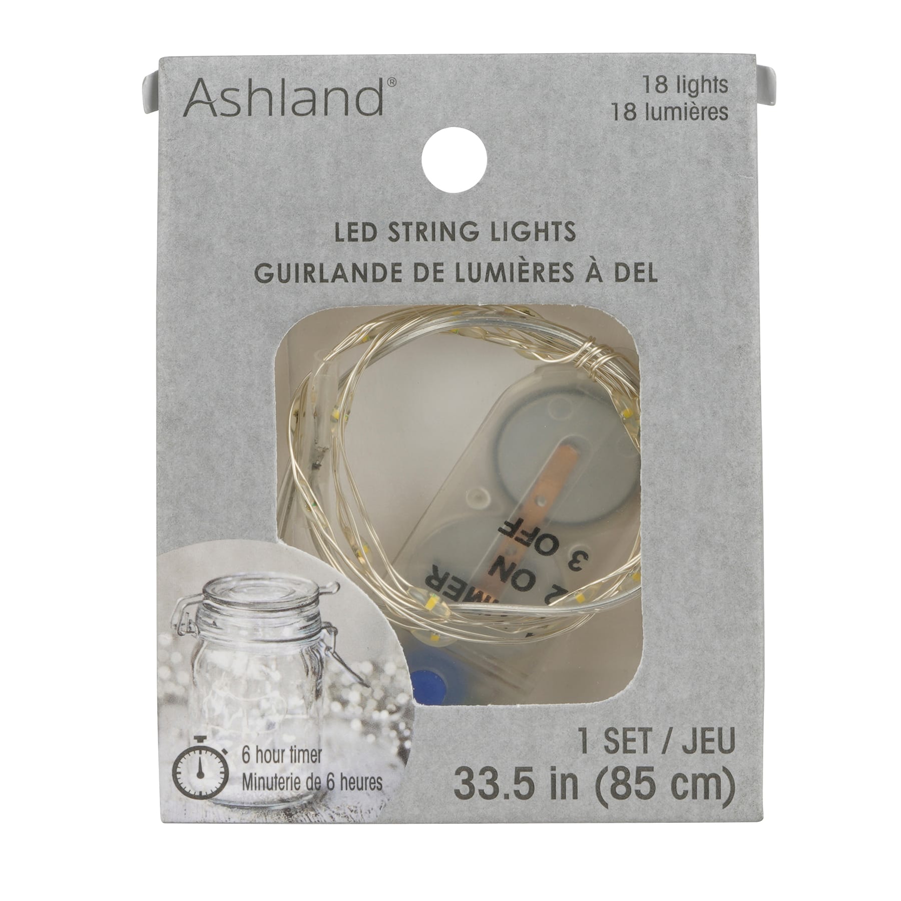 8 Pack: 18ct. Warm White LED String Lights with Silver Wire by Ashland®
