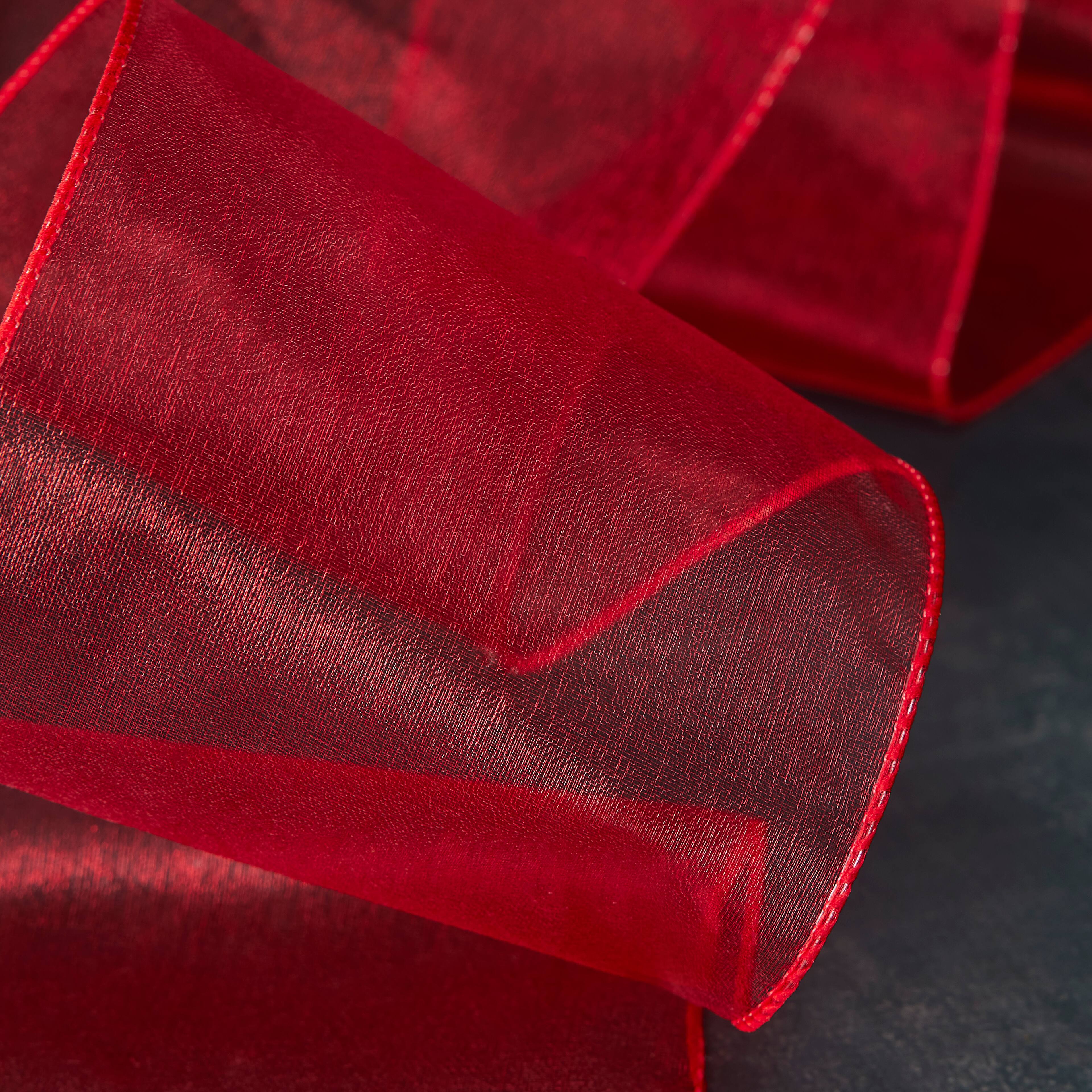 12 Pack: 4" x 10yd. Sheer Wired Ribbon by Celebrate It® Specialty
