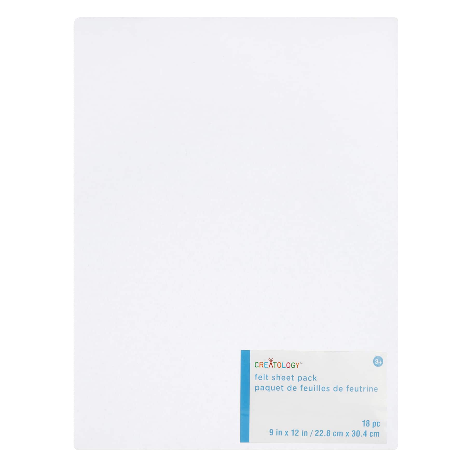 9" x 12" White Felt Sheets, 18ct. by Creatology™