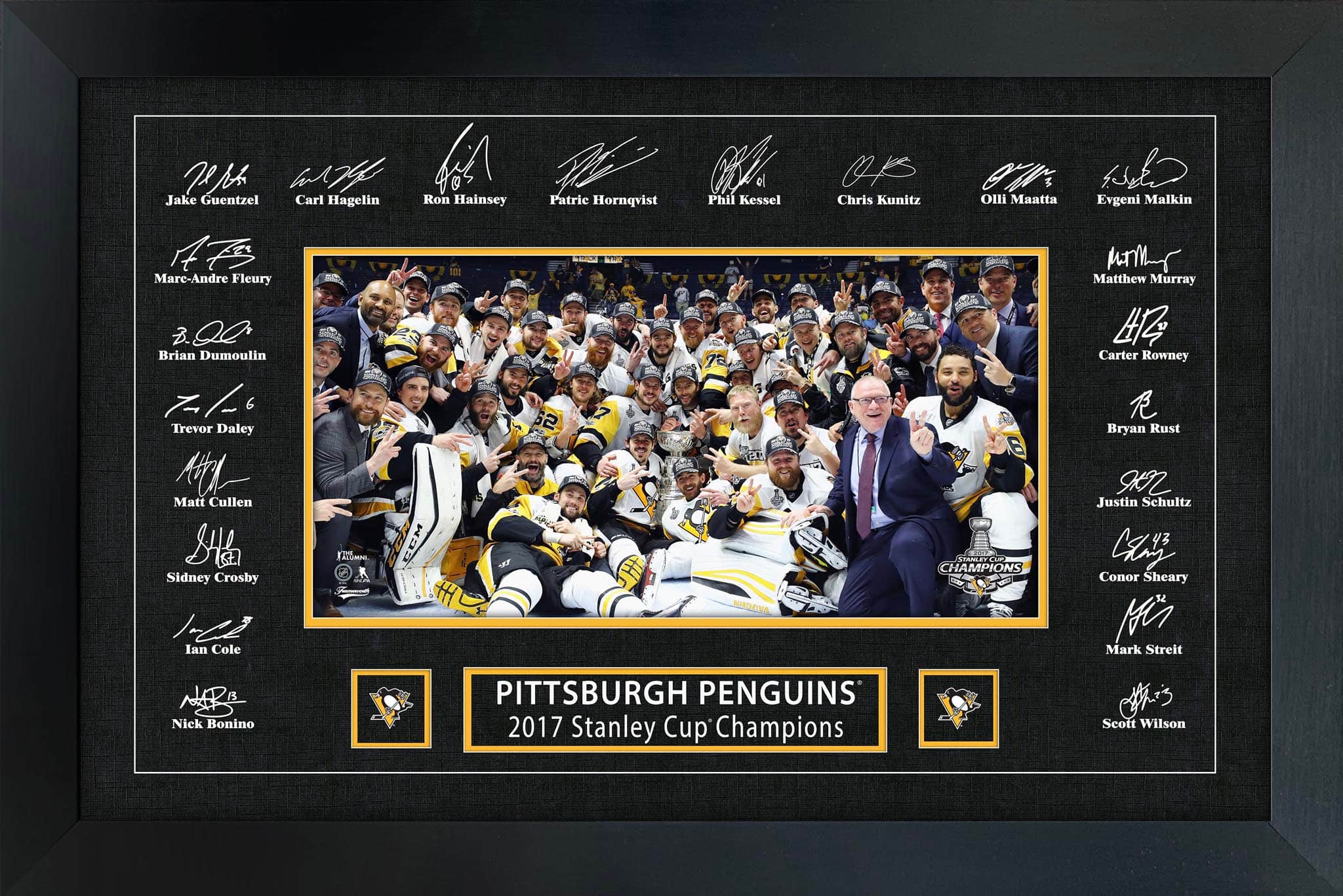 Pittsburgh Penguins Stanley Cup Replica Signature Frame 35.5" x 23.5