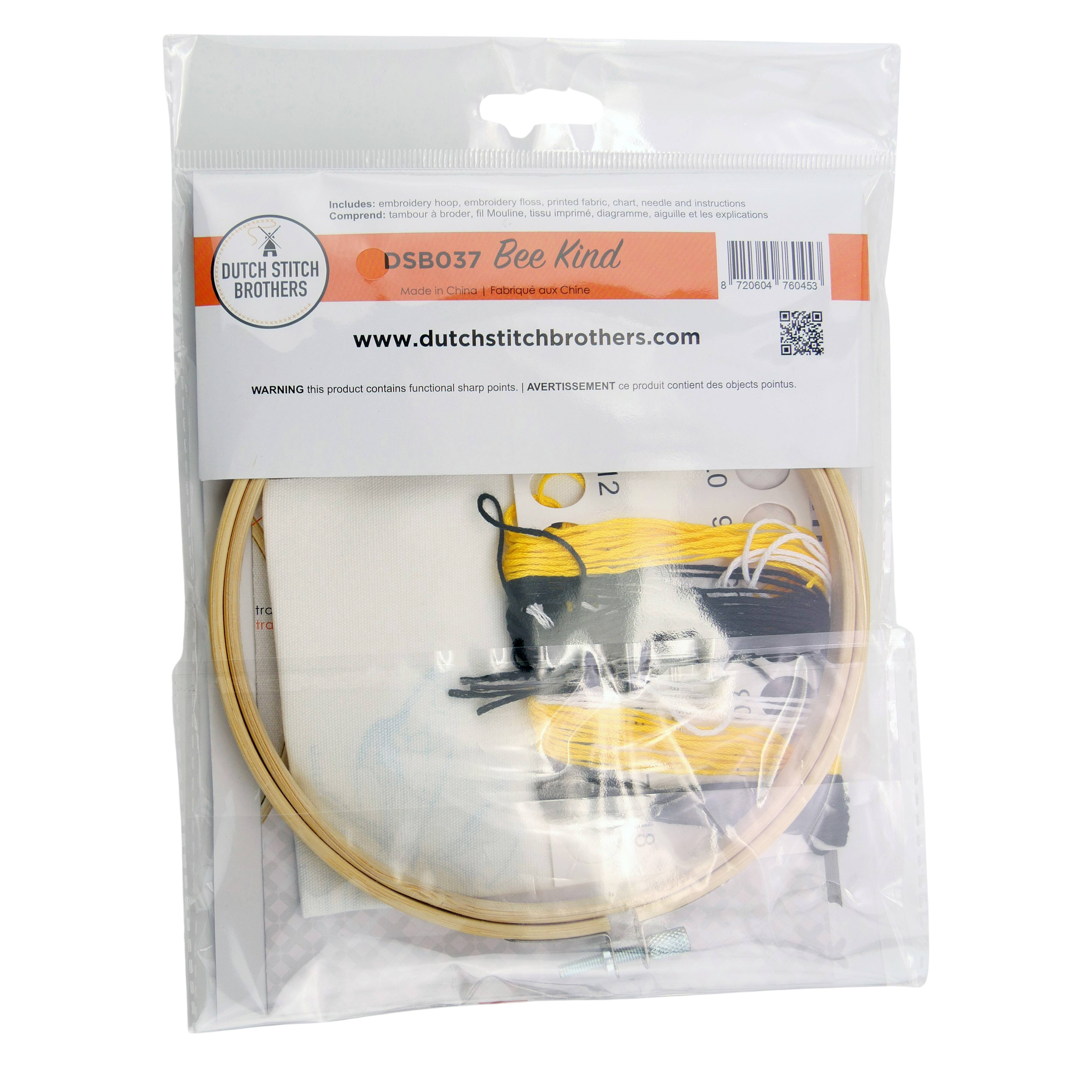 Thea Gouverneur Since 1959® 6" Bee Kind Embroidery Kit