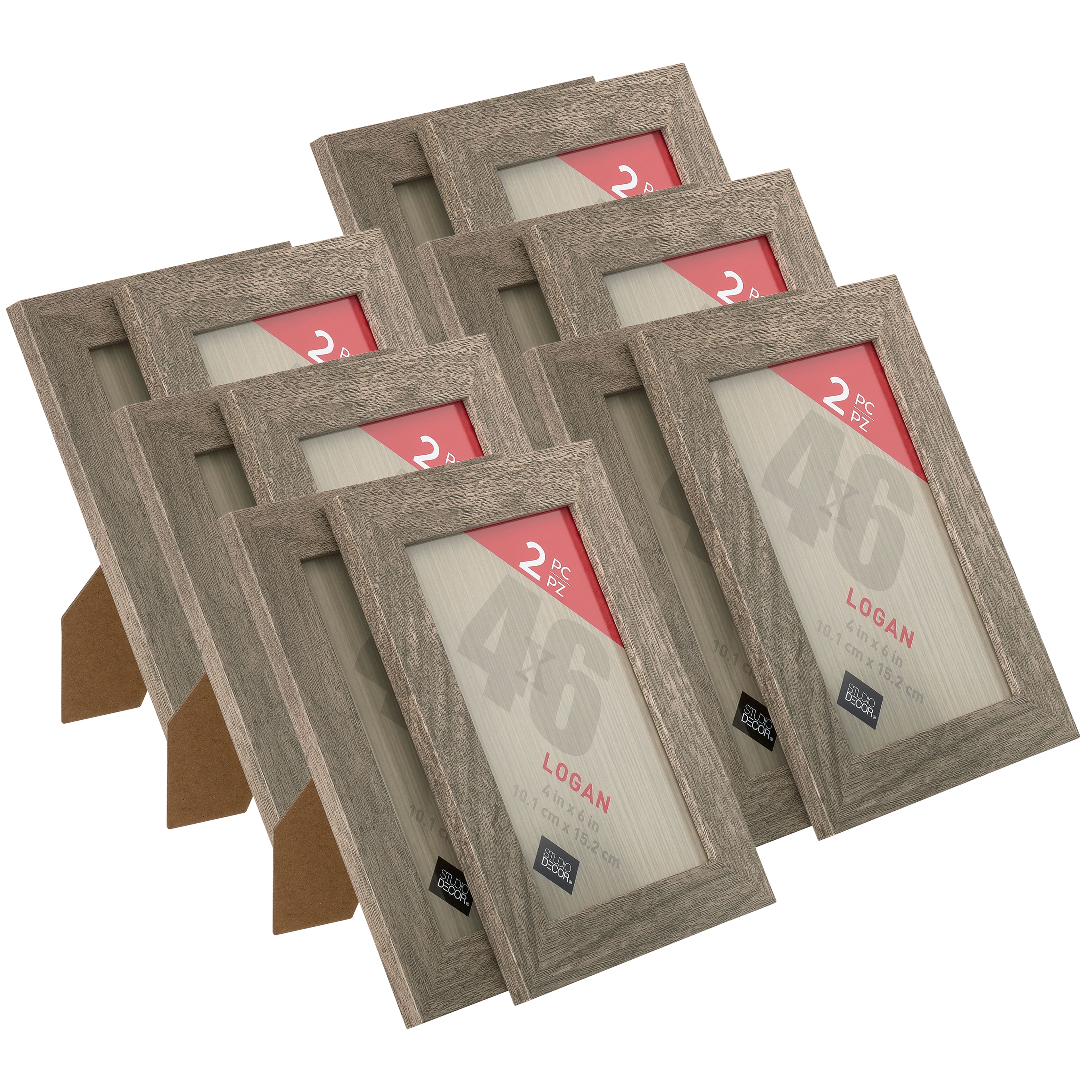 12 Packs: 2 ct. (24 total) Gray Tabletop Frames, Logan by Studio Décor®