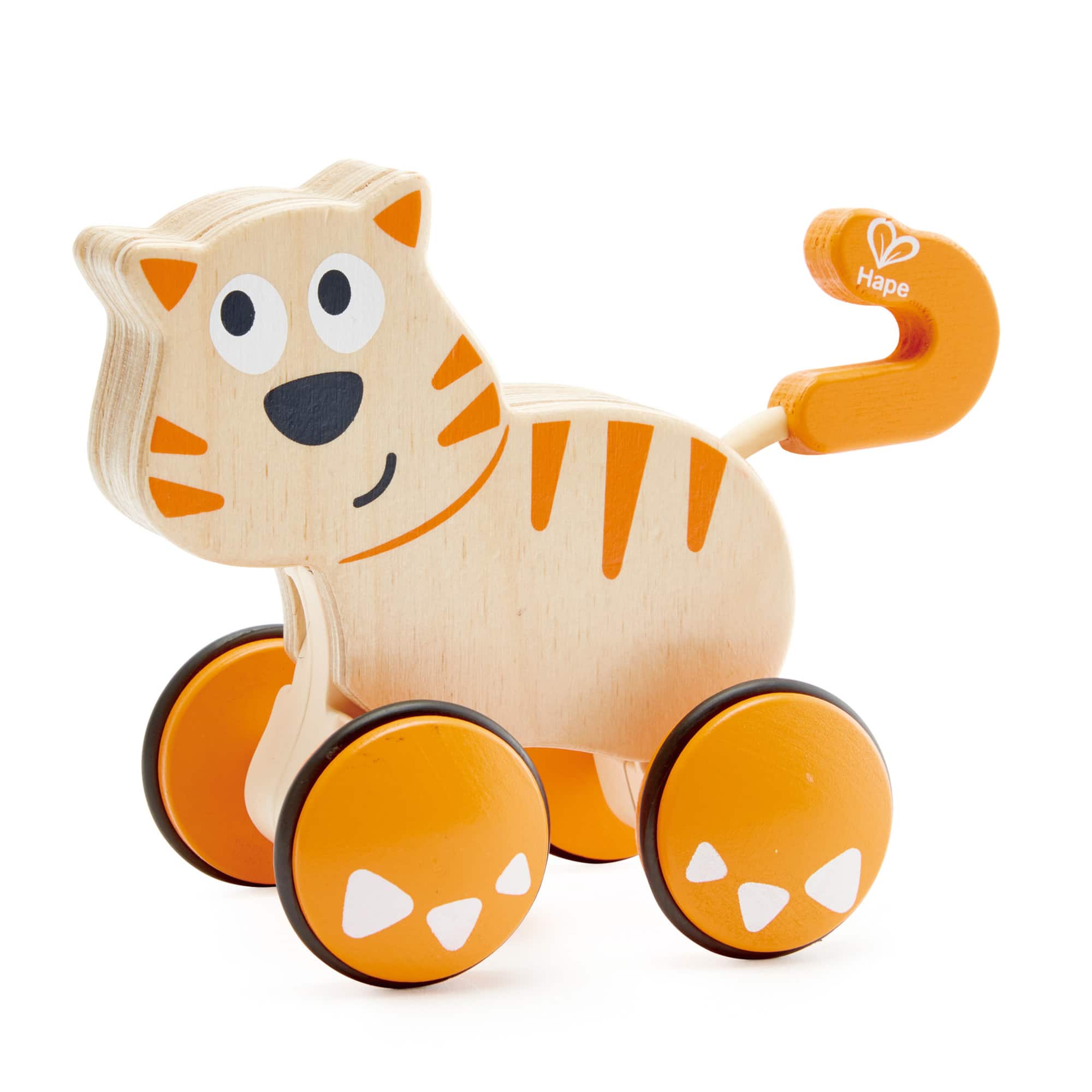 Hape Dante the Cat Push & Go Wooden Release Toy