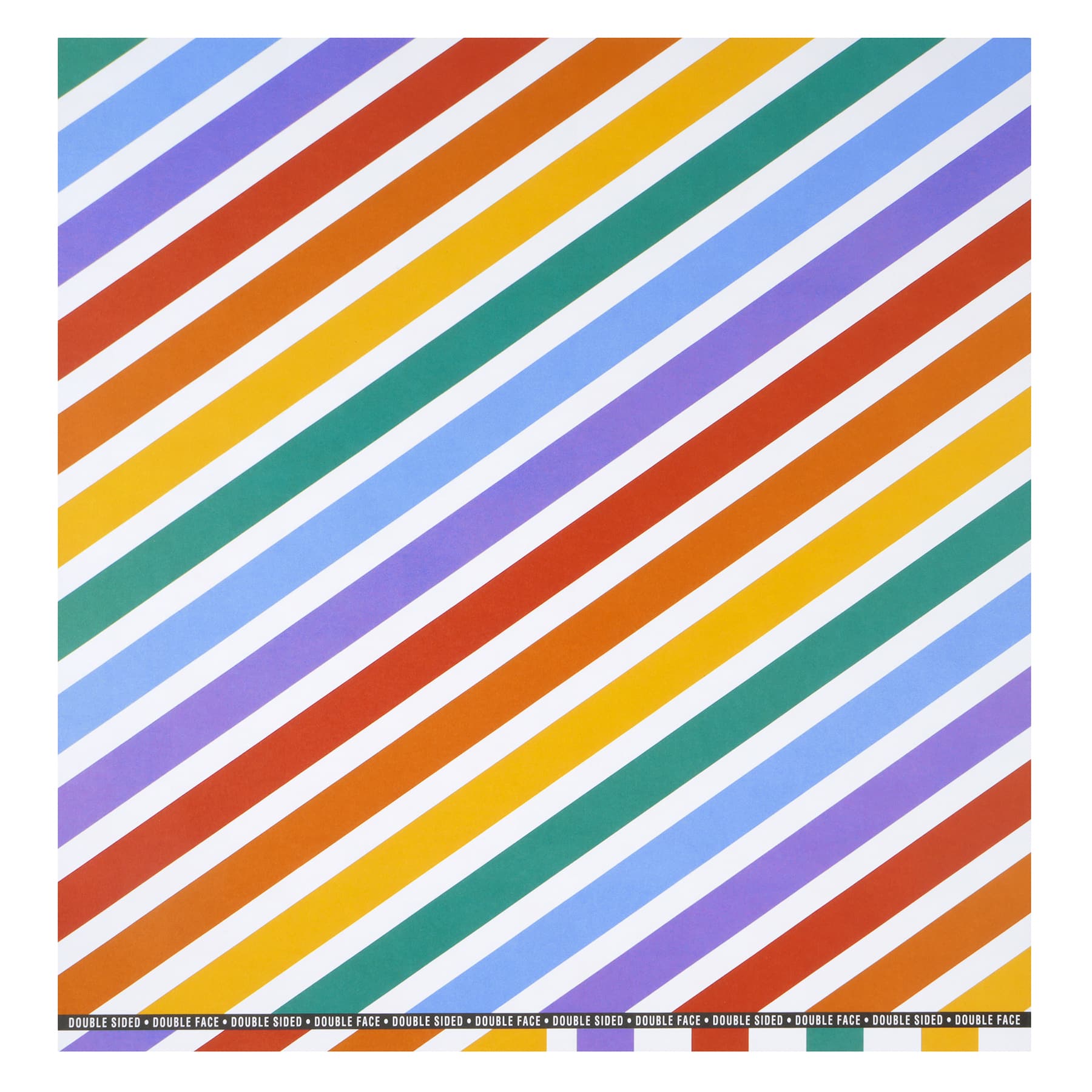 12" x 12" Rainbow Checks & Stripes Double-Sided Cardstock Paper by Recollections™