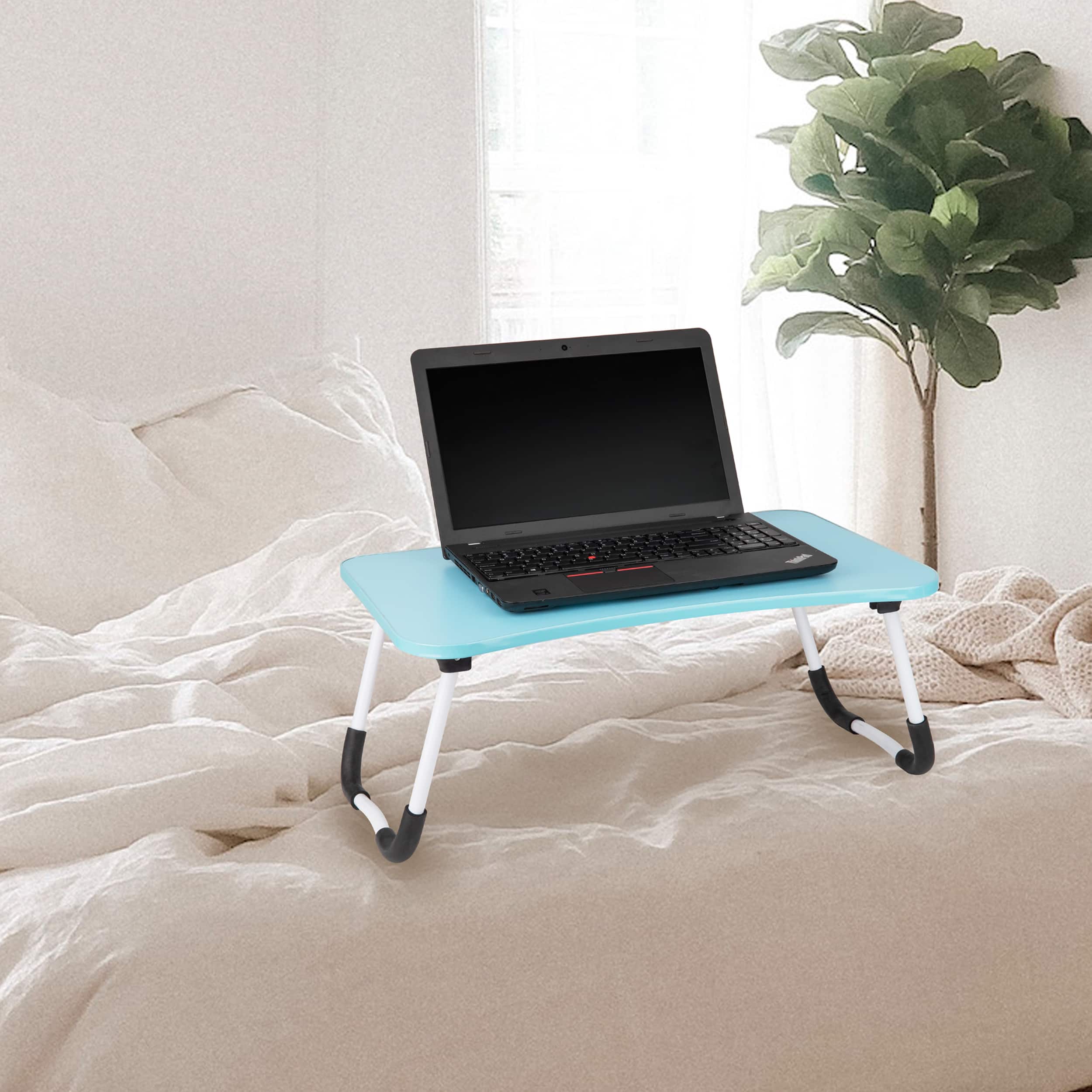 Mind Reader Freestanding Portable Foldable Lap Desk with Fold-Up Legs