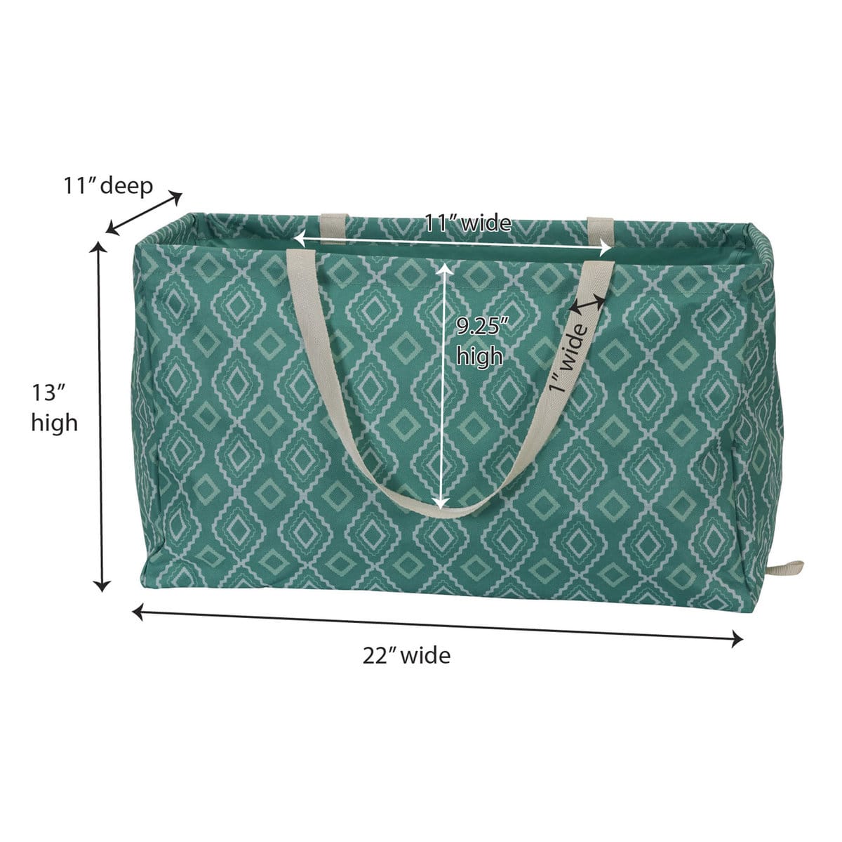 Household Essentials Krush® Teal Geometric Canvas Utility Tote
