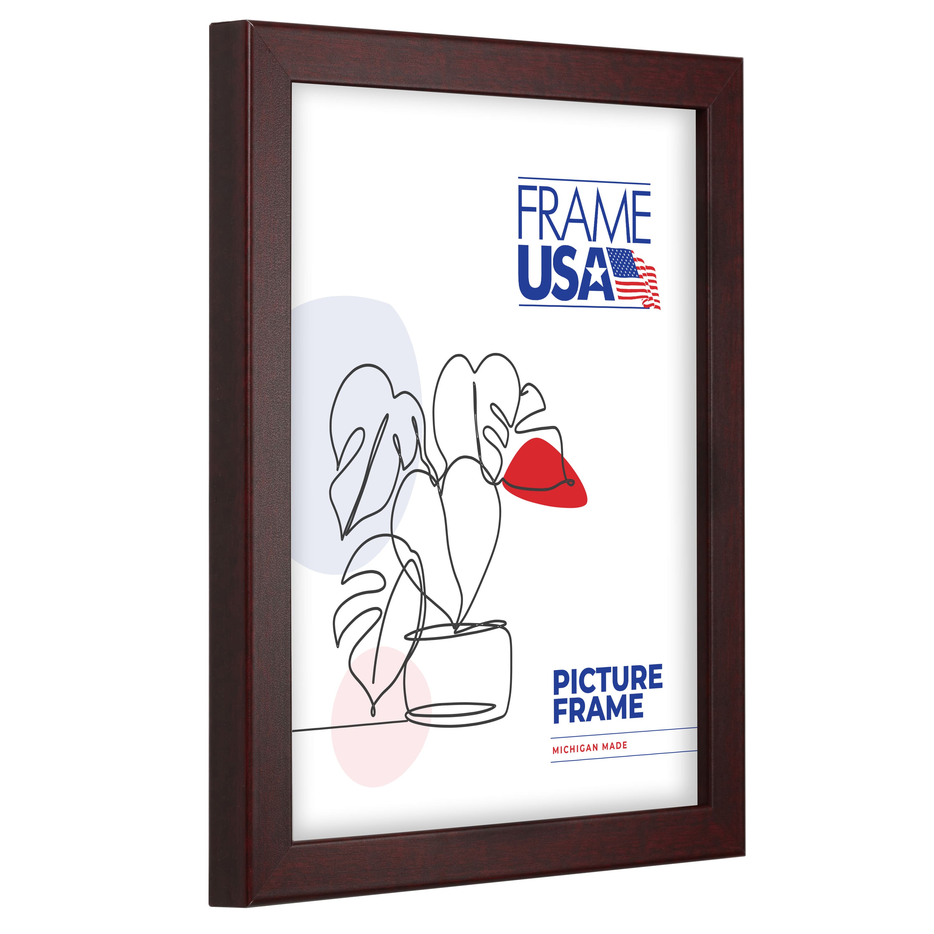 Frame USA Corporate Thin Red Mahogany Single Image Picture Frame