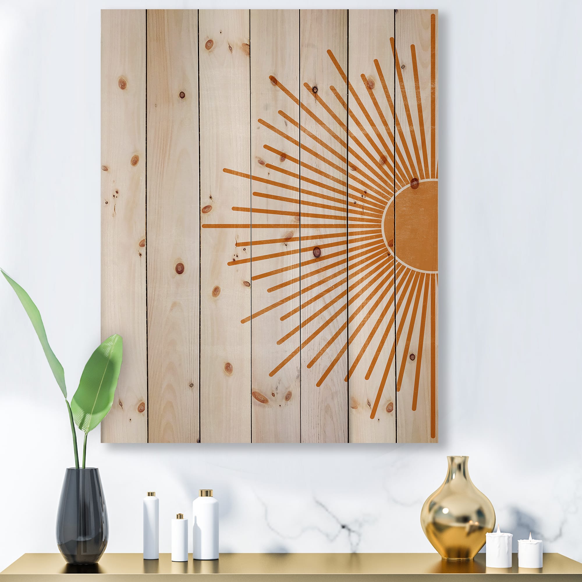 Designart - Orange Sun Print I