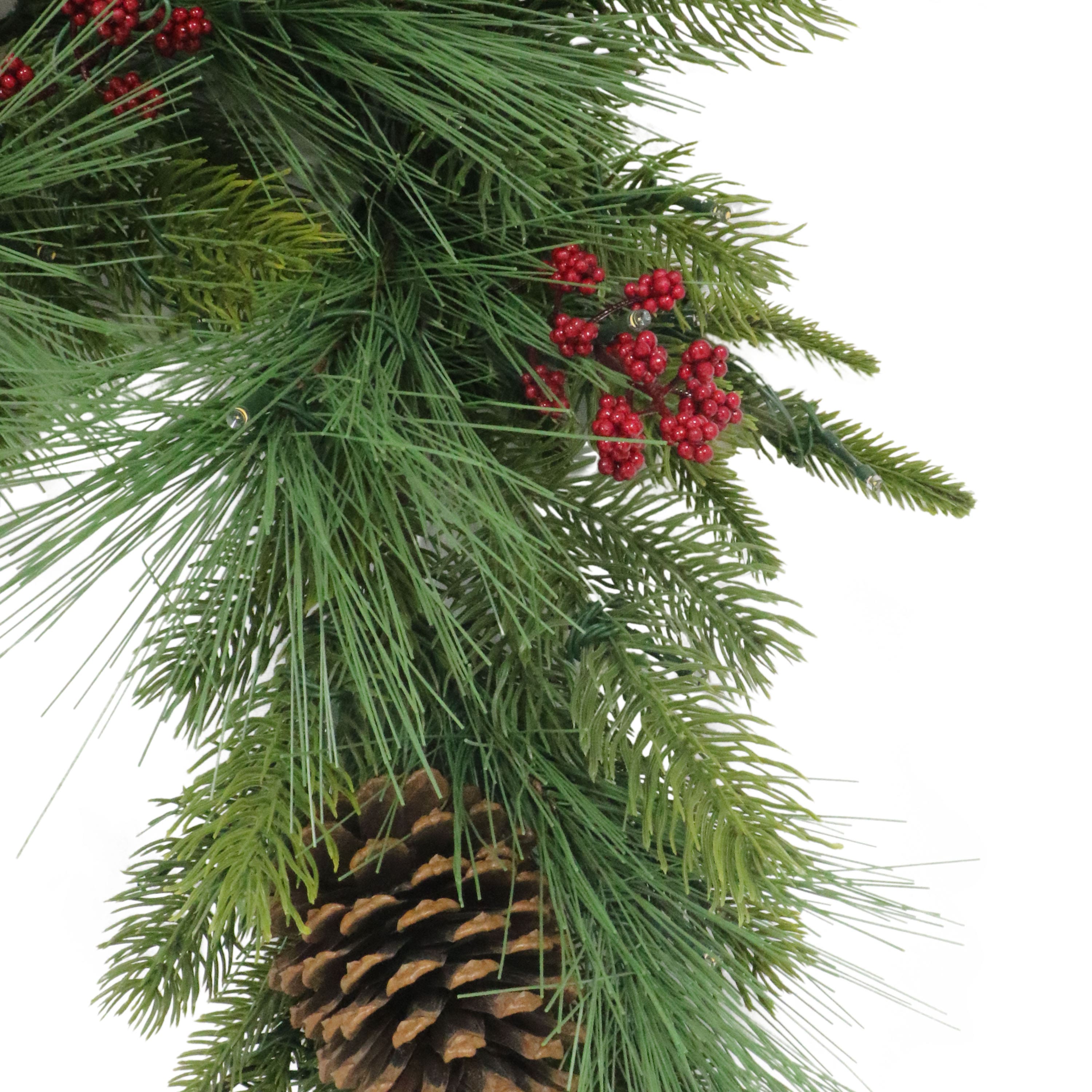 6ft.  Pre-Lit Artificial Adorned Christmas Garland