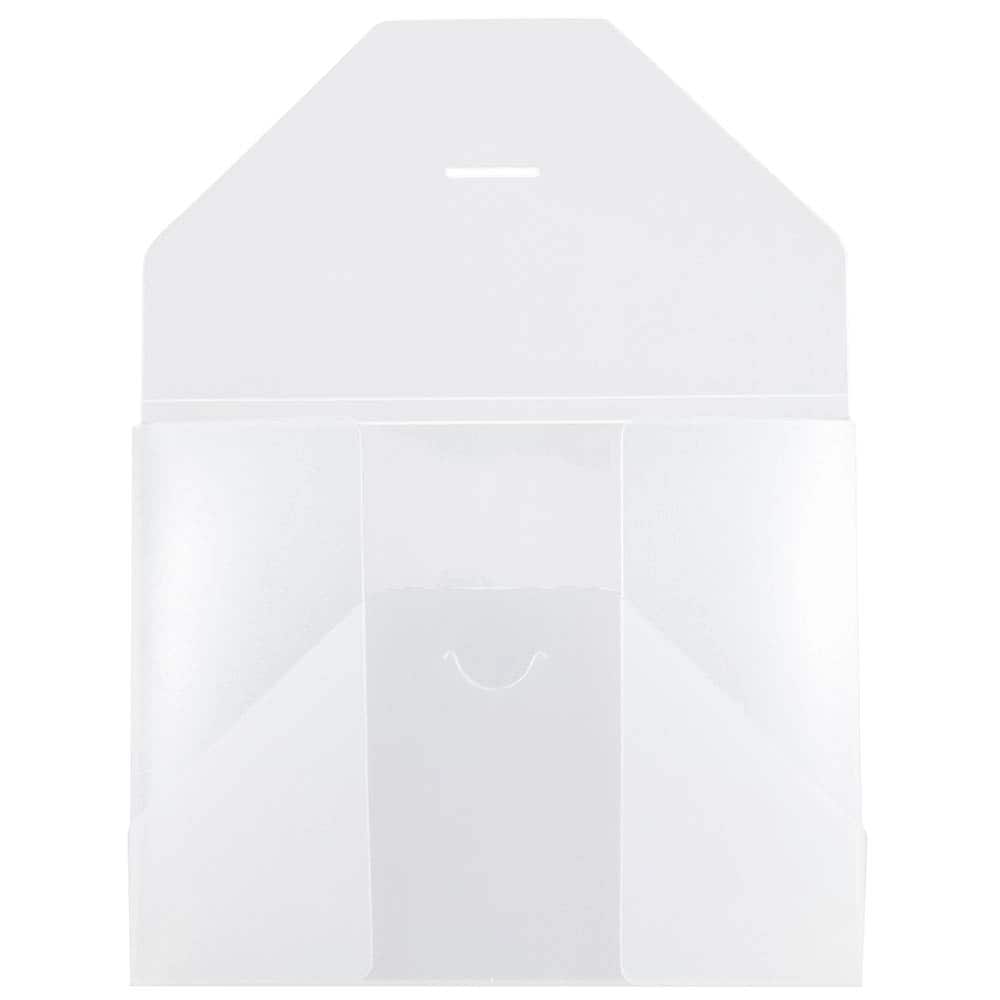 JAM Paper 7" x 9.25" Clear Frost Tuck Flap Closure Plastic Envelope
