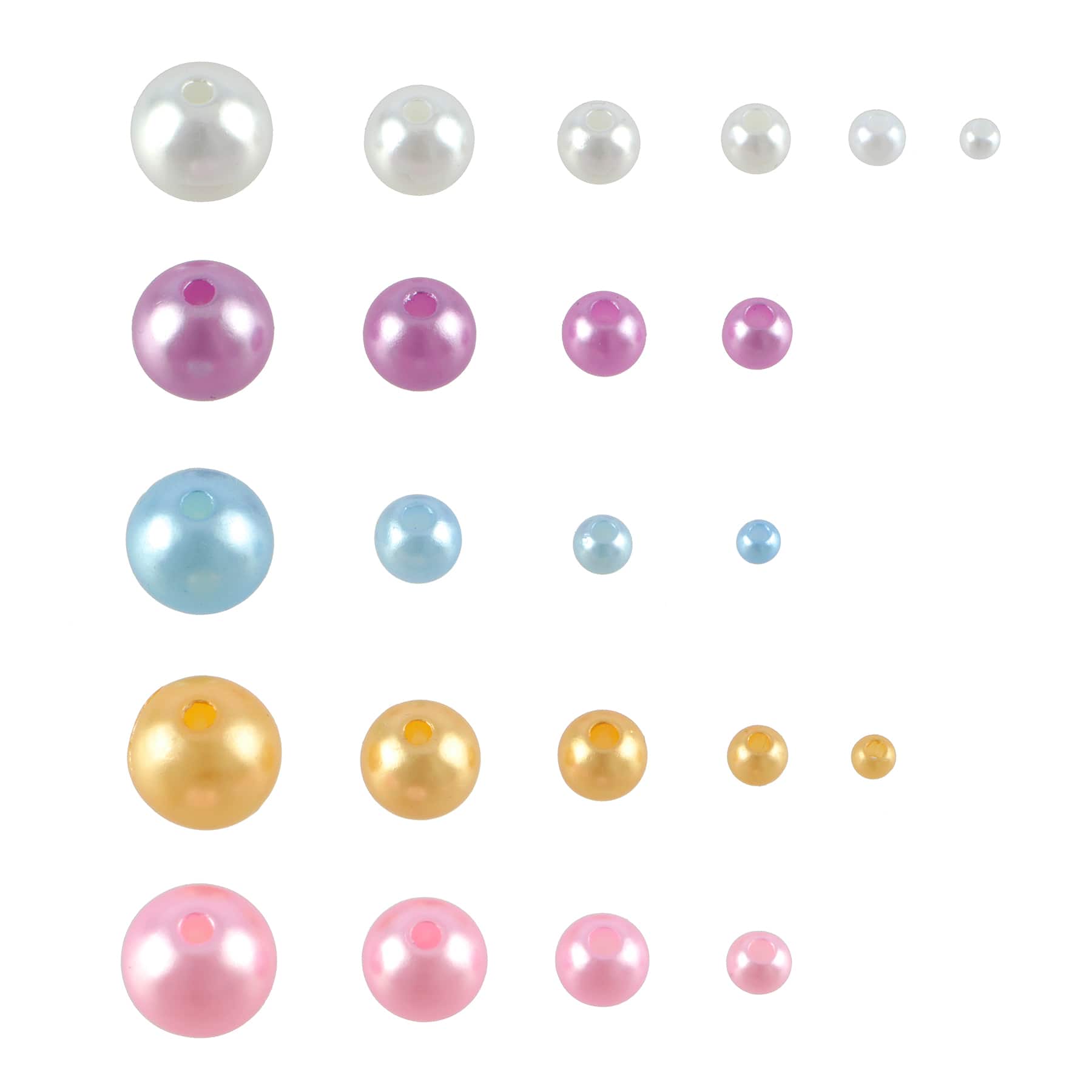 Mixed Gold & Pastel Pearl Plastic Craft Beads, 800ct. by Bead Landing™