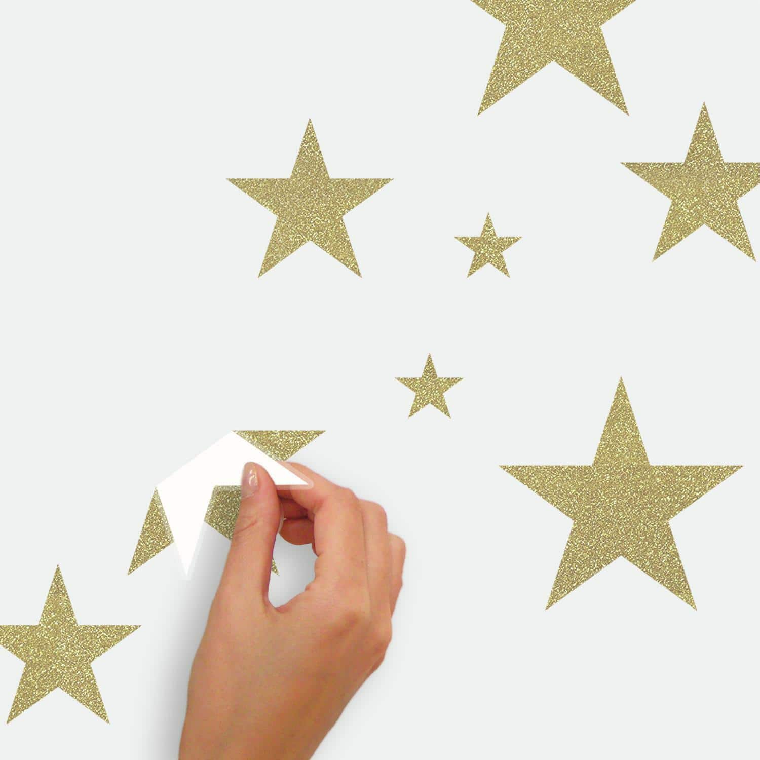 RoomMates Glitter Twinkle Stars Peel & Stick Wall Decals