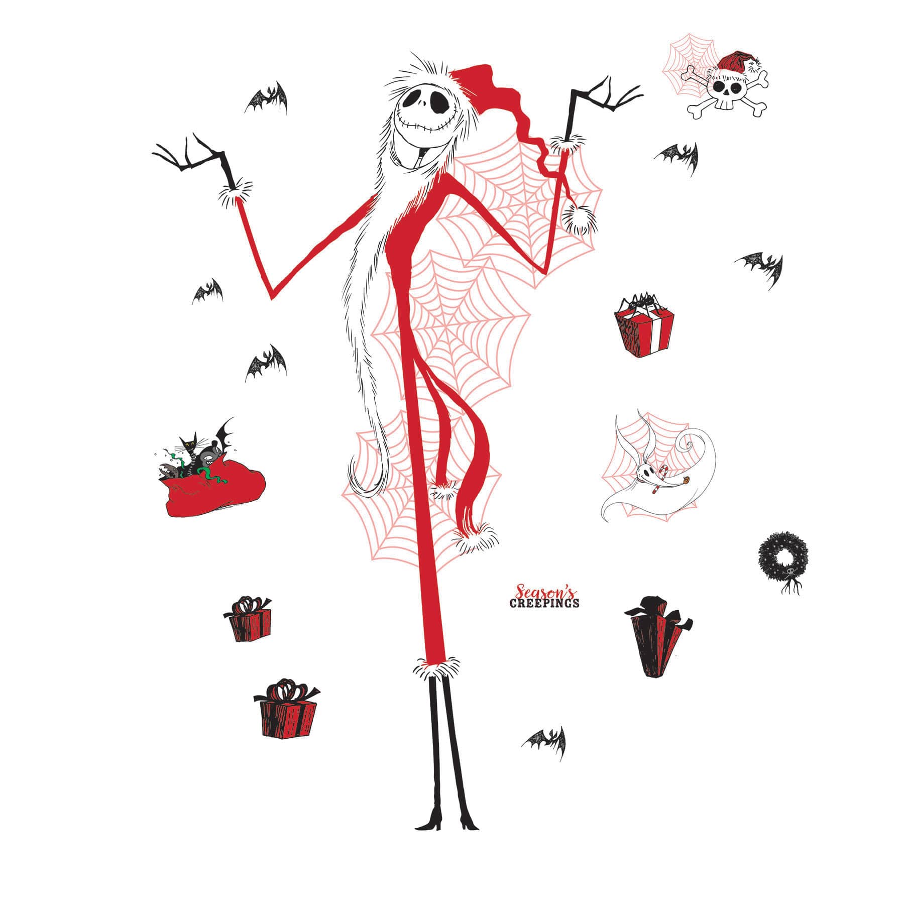 RoomMates Disney The Nightmare Before Christmas Holiday Giant Wall Decal Set
