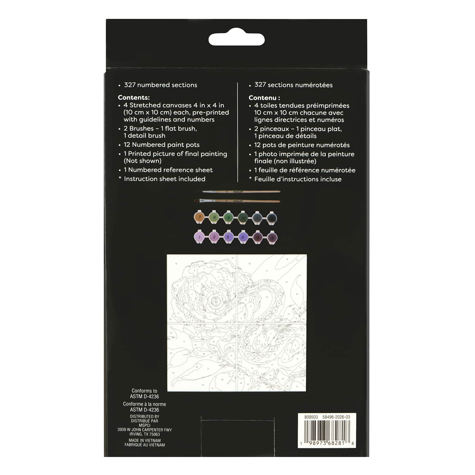 Flower & Snake Paint-by-Number Gallery Mini Kit by Artist's Loft®