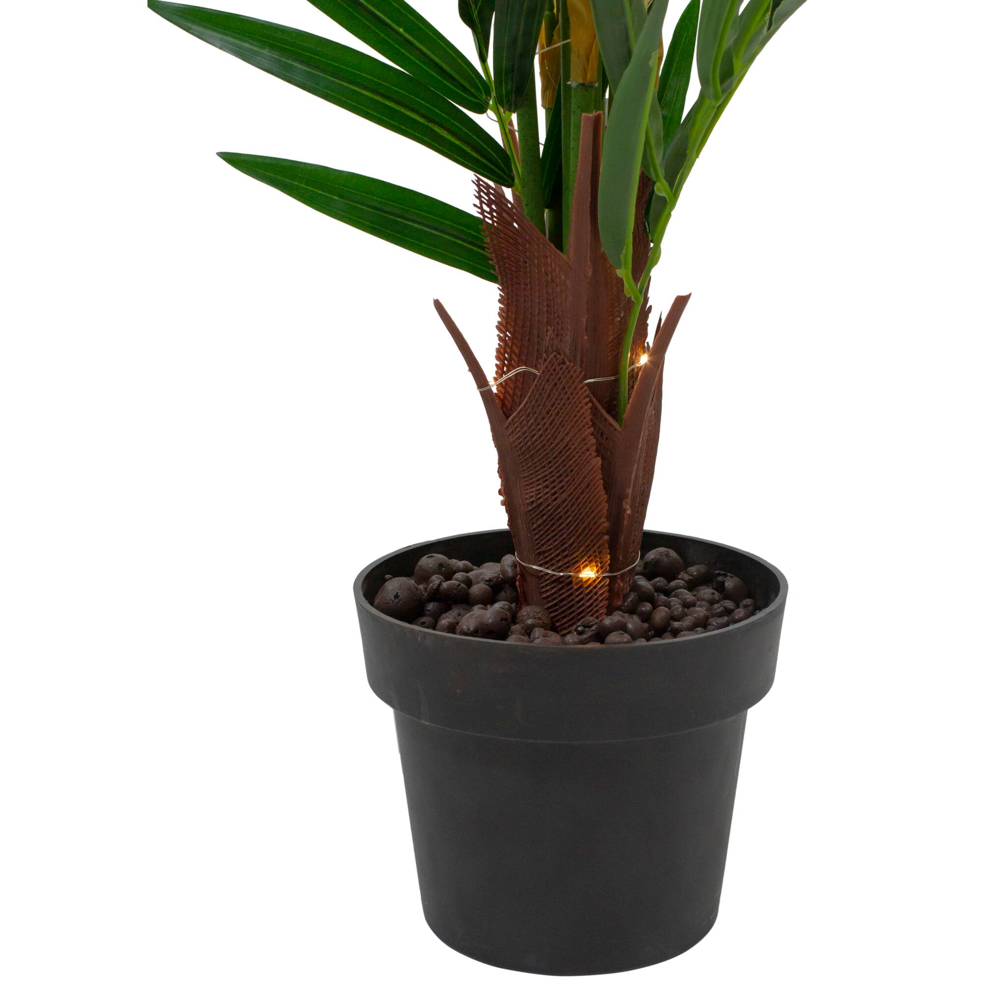 42" LED Lighted Potted Artificial Majesty Palm Plant