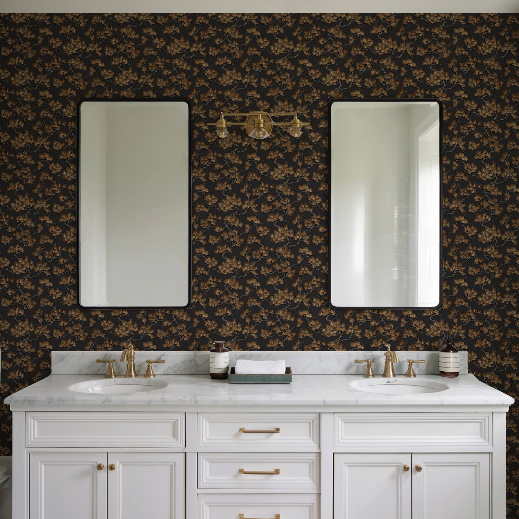 Designs Direct Embroidered Pine Tree Wallpaper