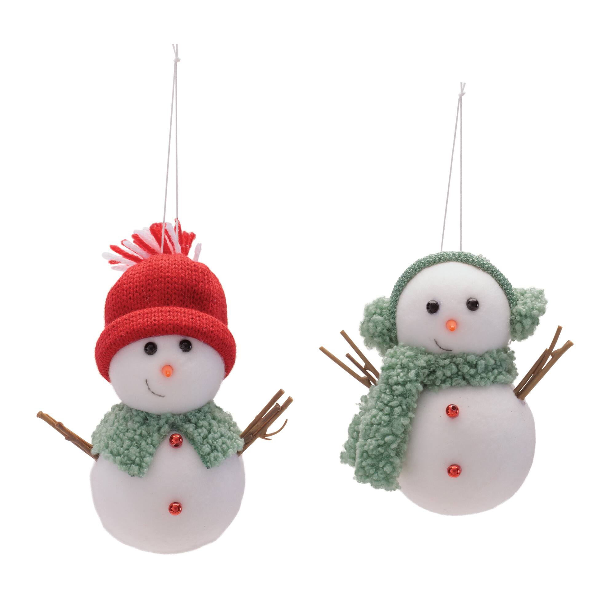 Melrose Snowman Ornaments Set