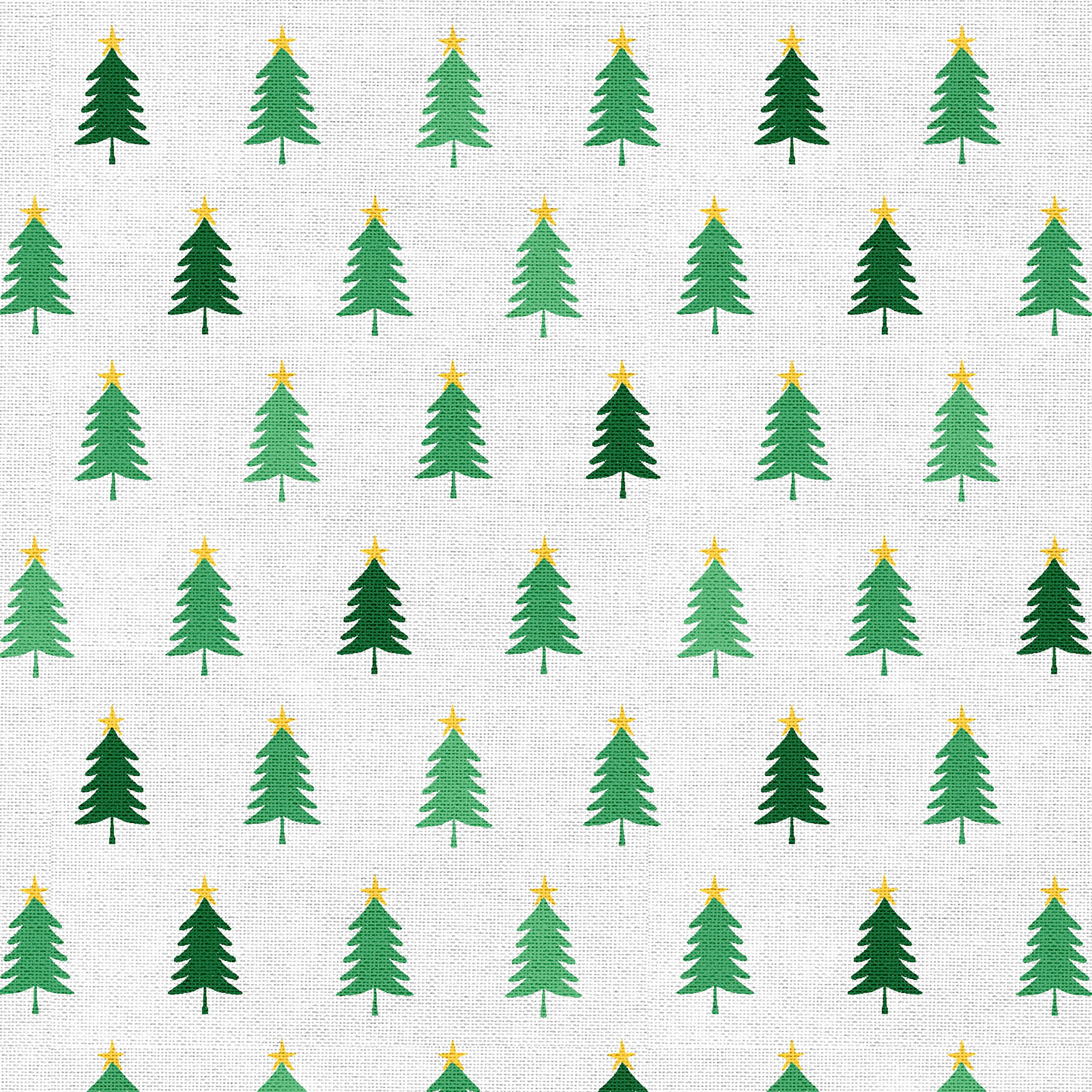 Fabric Editions White Oh Christmas Tree Cotton Fabric