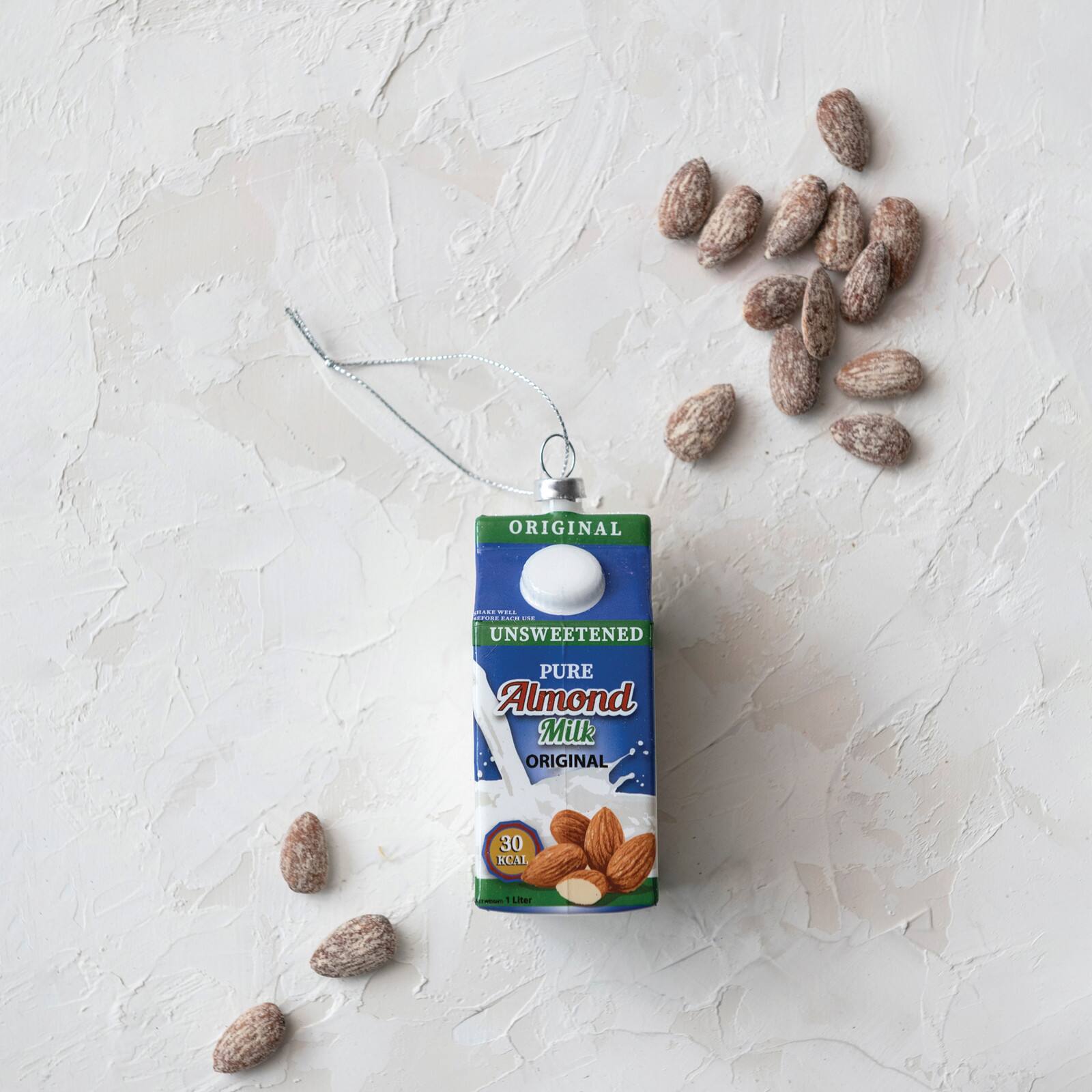 Hello Honey® Glass Glitter Almond Milk Ornament