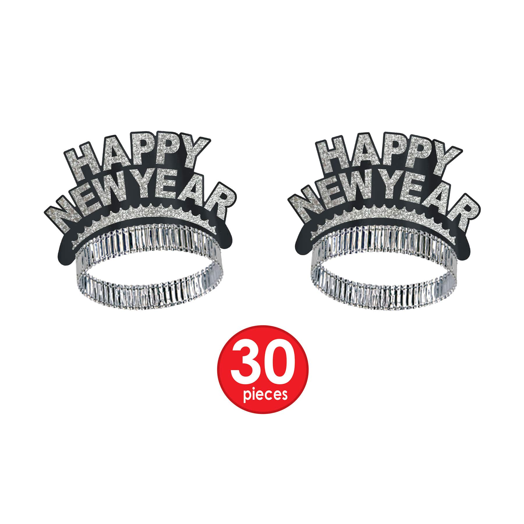Beistle Silver & Black New Year Gem-Star Deluxe Party Favor Kit for 100