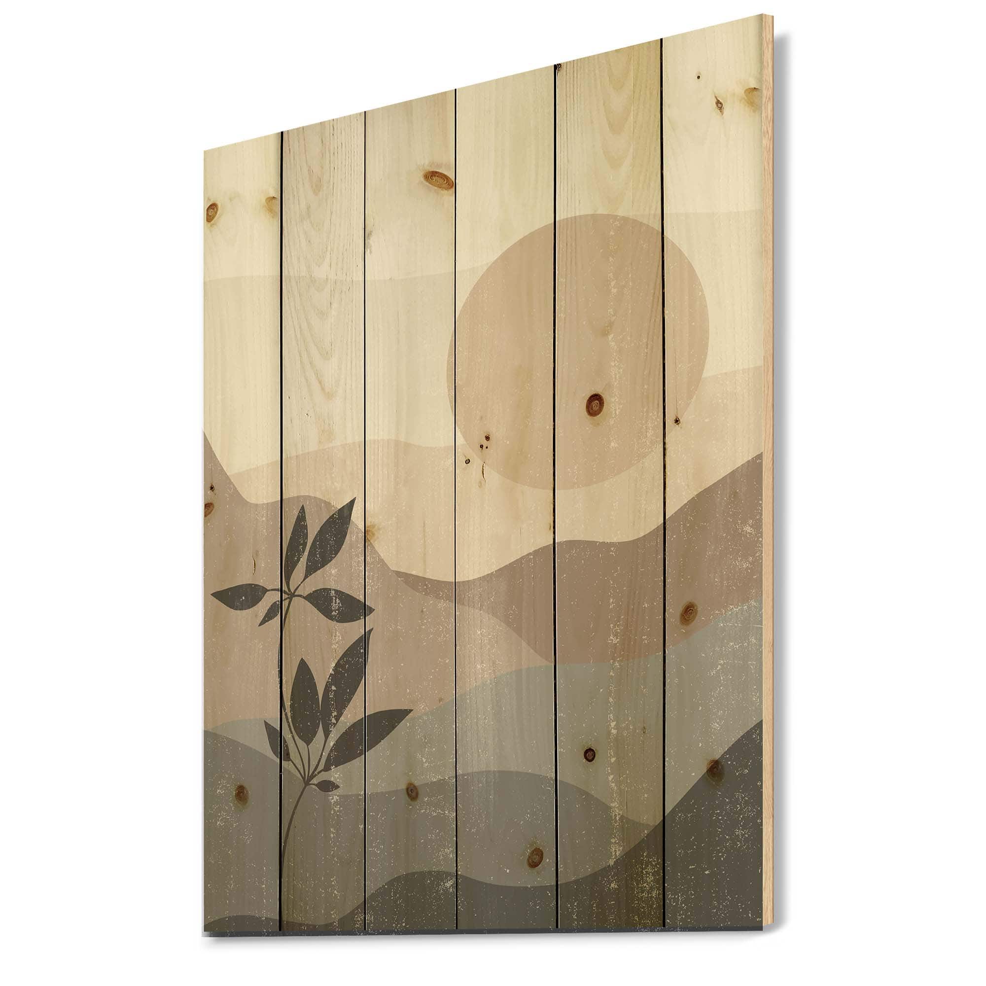 Designart - Minimalist Mountain Landscape At Sunset