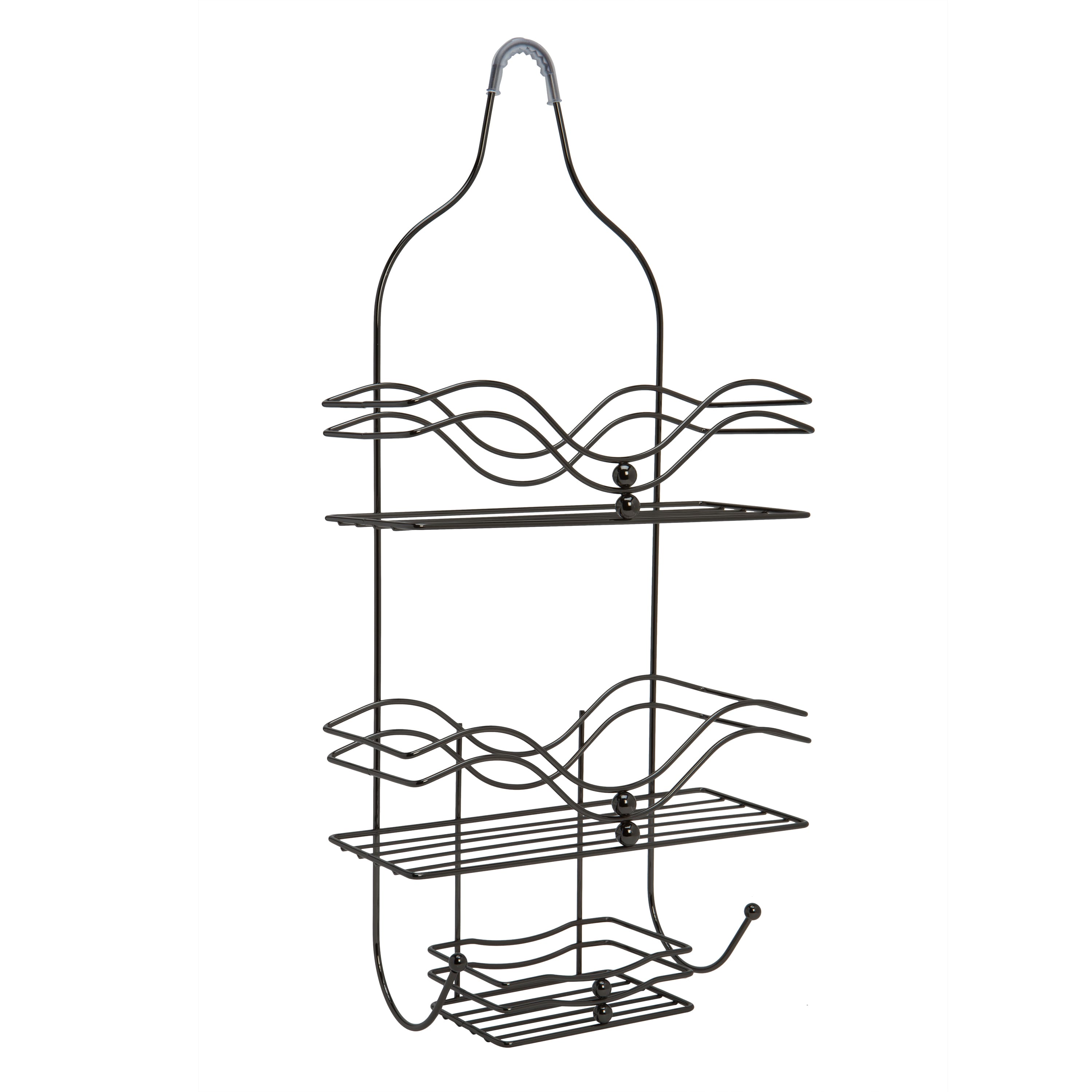 Bath Bliss Ocean Design Black Onyx Shower Caddy