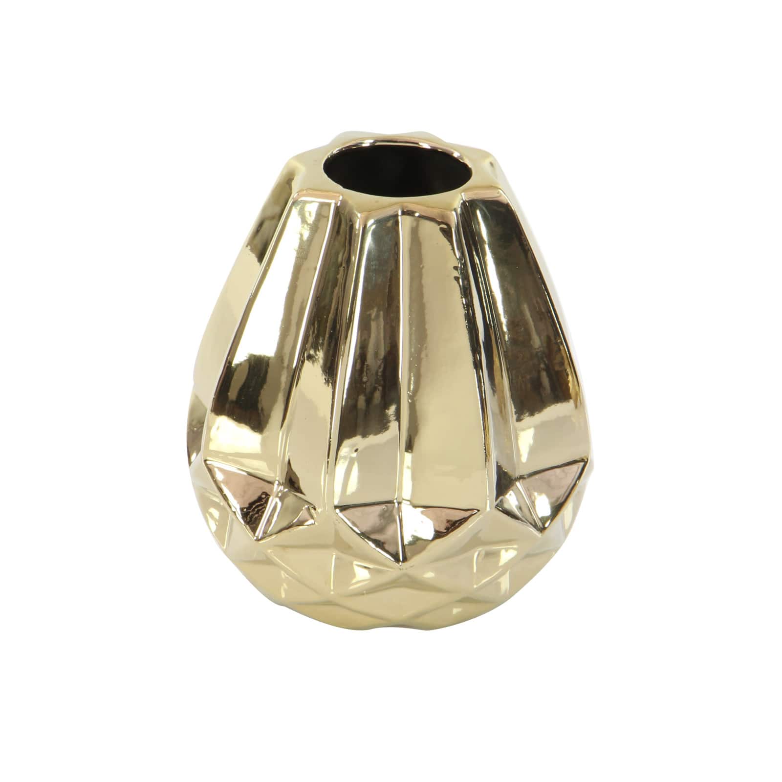 CosmoLiving by Cosmopolitan Gold Stoneware Glam Vase Set