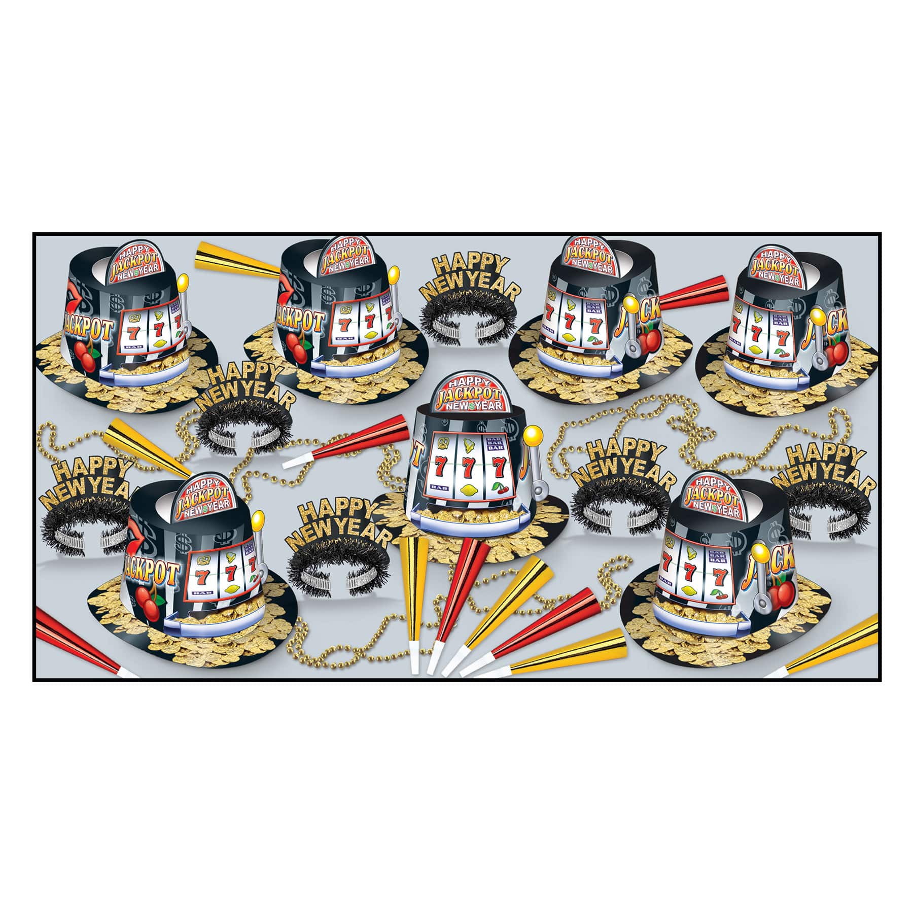 Beistle Jackpot New Year Assortment Kit for 50