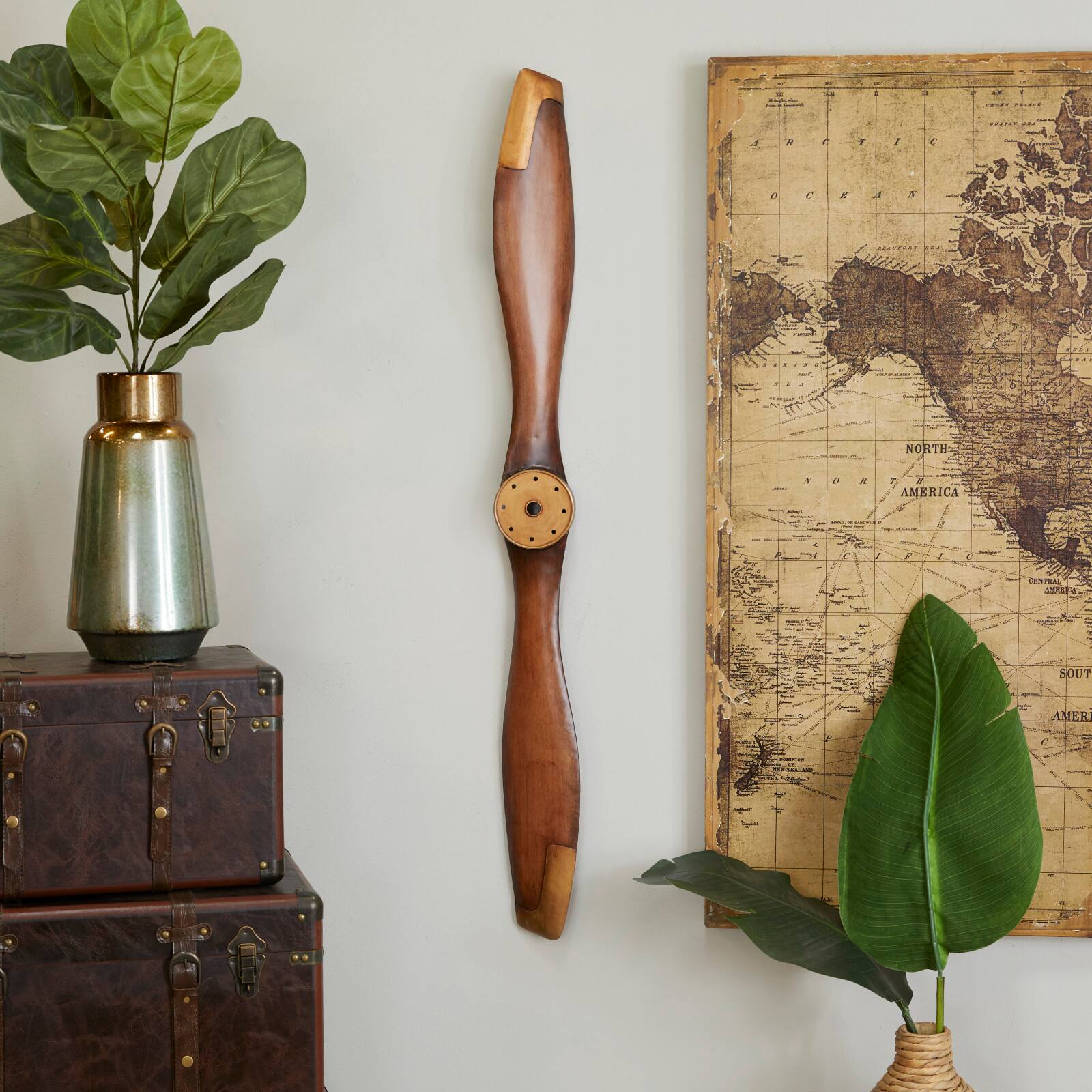 Brown Industrial Wall Decor, 5" x 2" x 48"