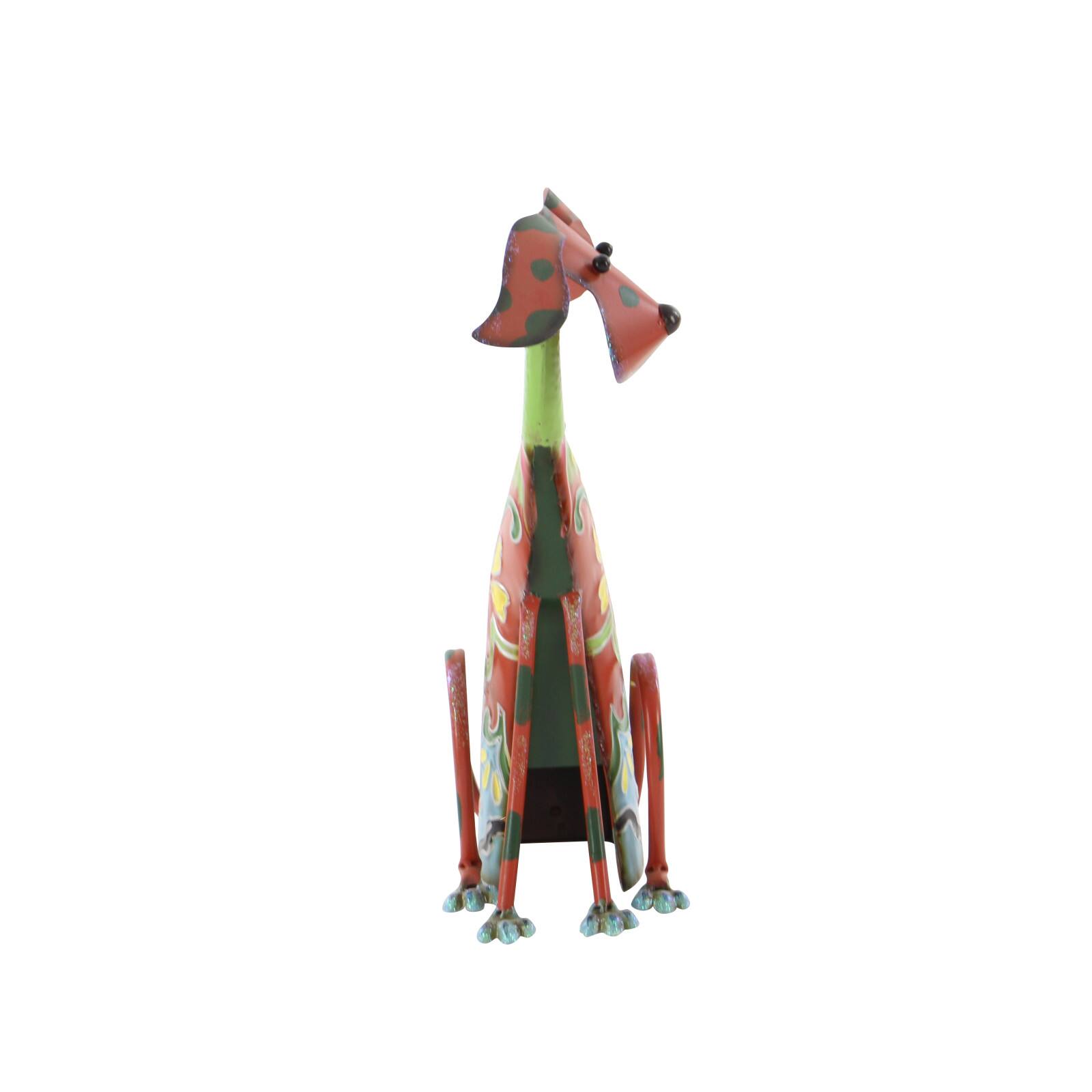 17" Iron Eclectic Dog Garden Sculpture