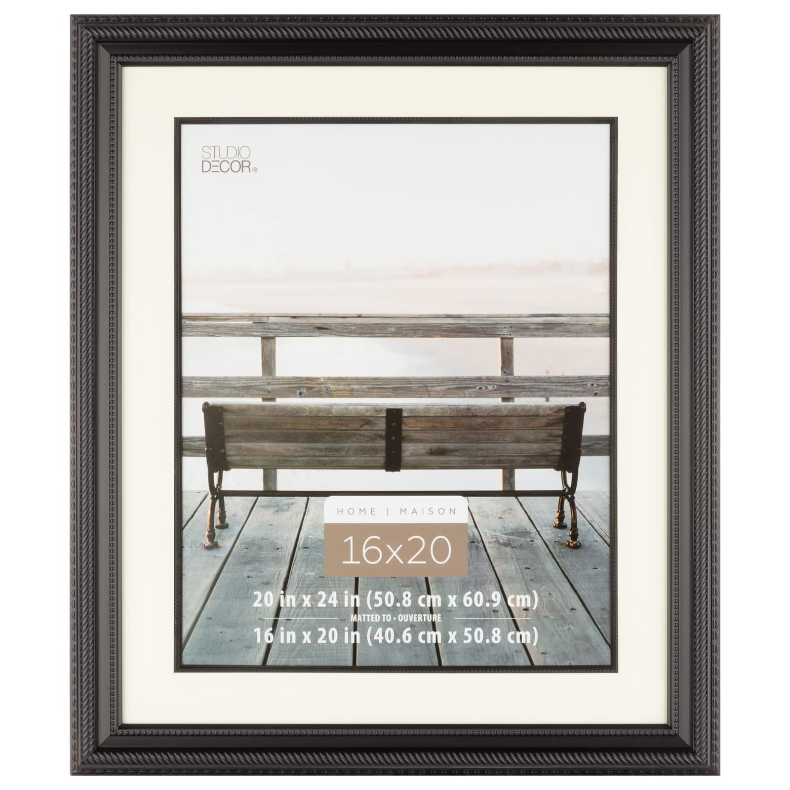 Home Black Rope Frame with Mat by Studio Décor®