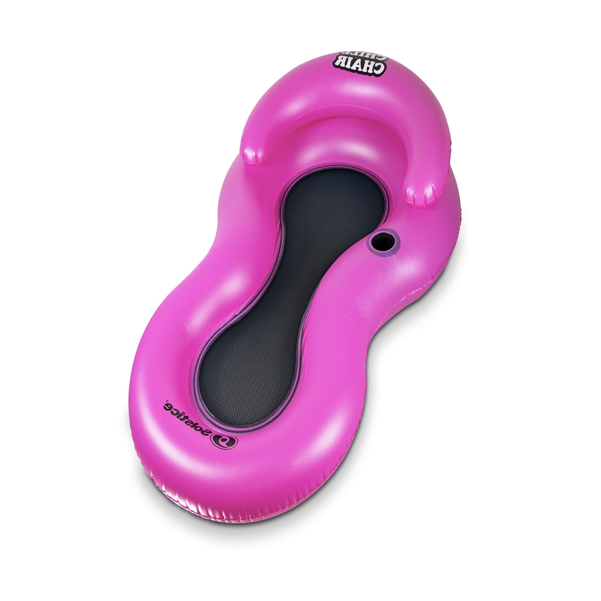 Inflatable Chill Swimming Pool Floating Lounge Chair - 61" - Pink