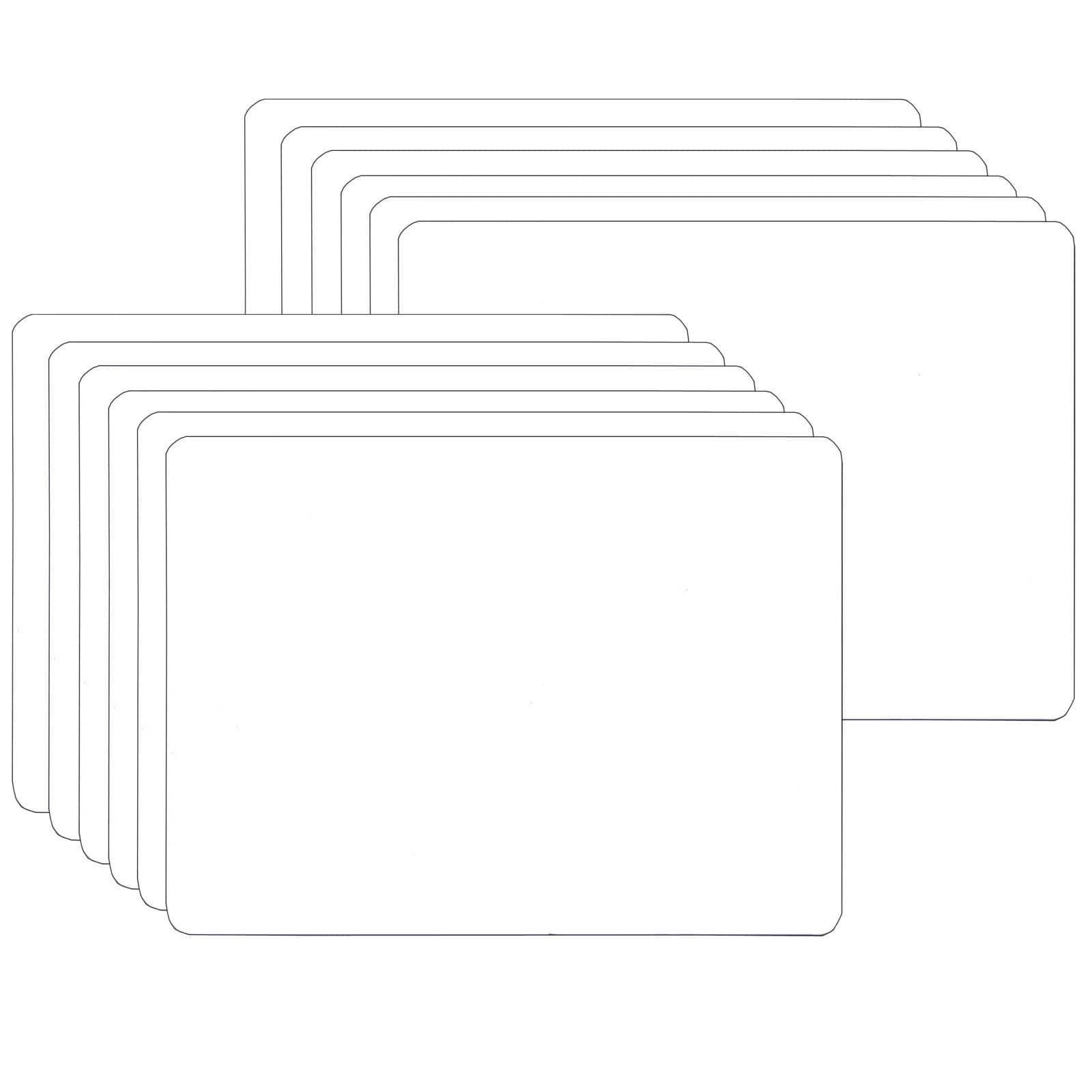 4 Packs: 12 ct. (48 total) Flipside White Two-Sided Dry Erase Board, 5" x 7"
