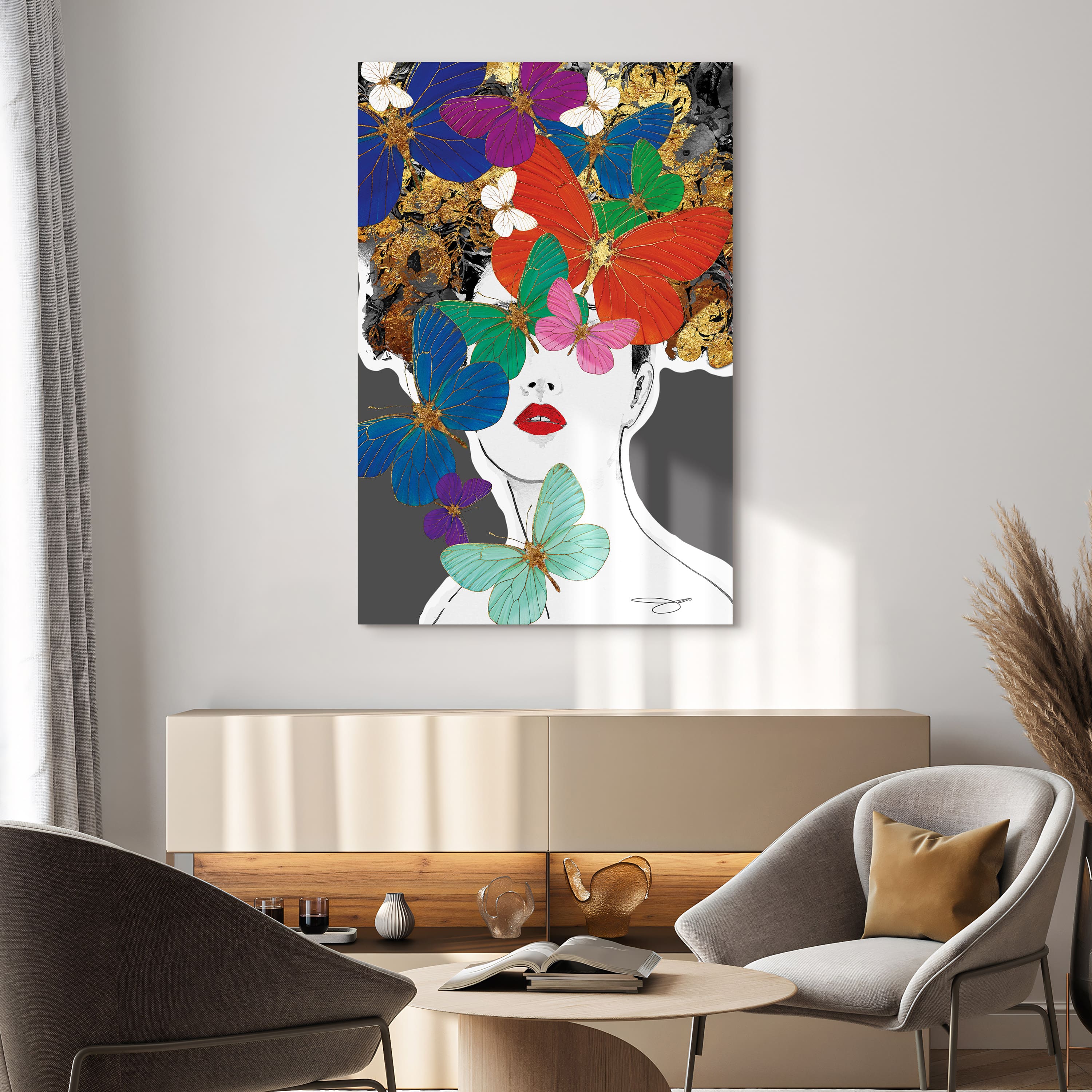 Empire Art Direct 48" x 32" Blindfolded Frameless Free Floating Printed Tempered Glass Wall Art