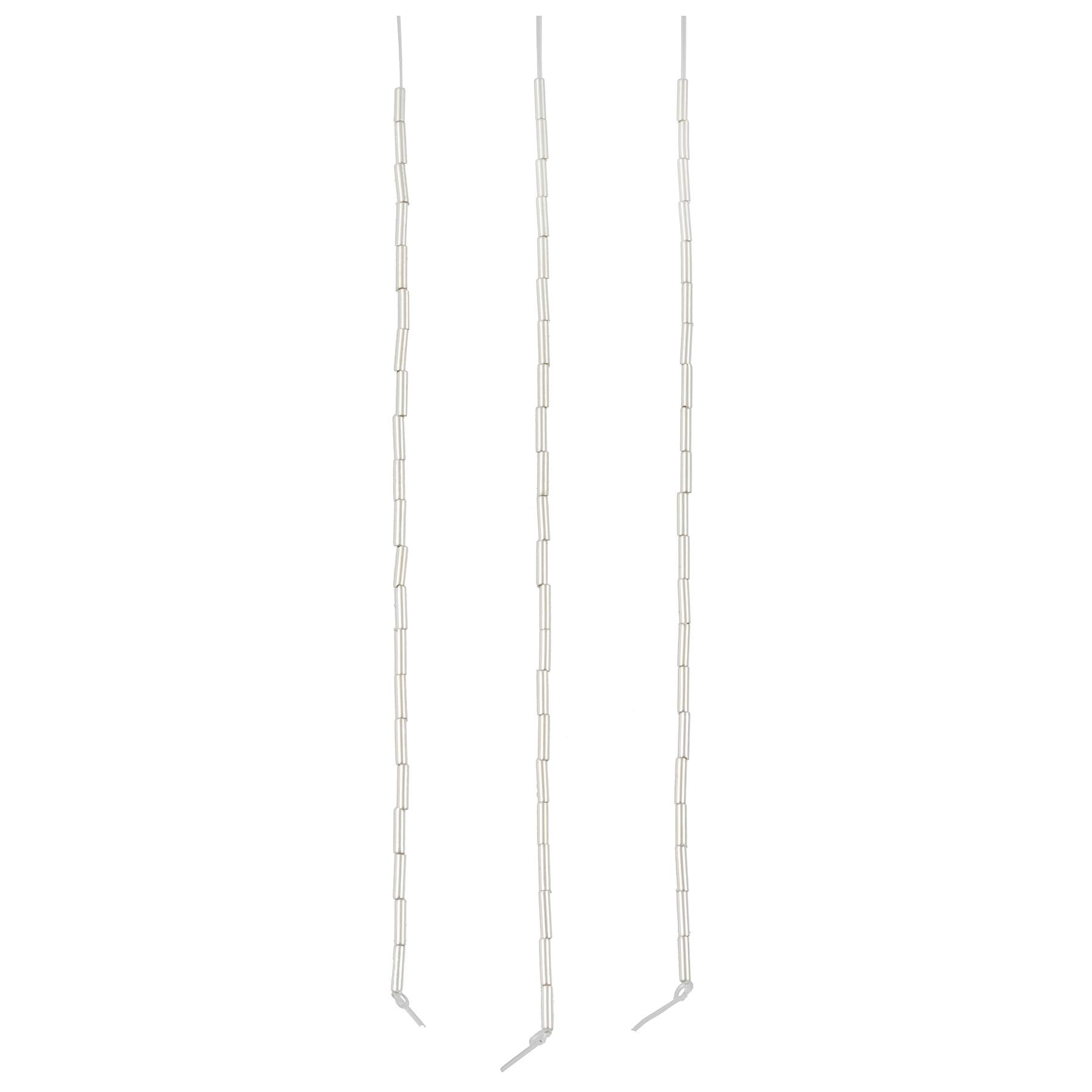 12 Pack: Silver Metal Bugle Beads, 6mm by Bead Landing™