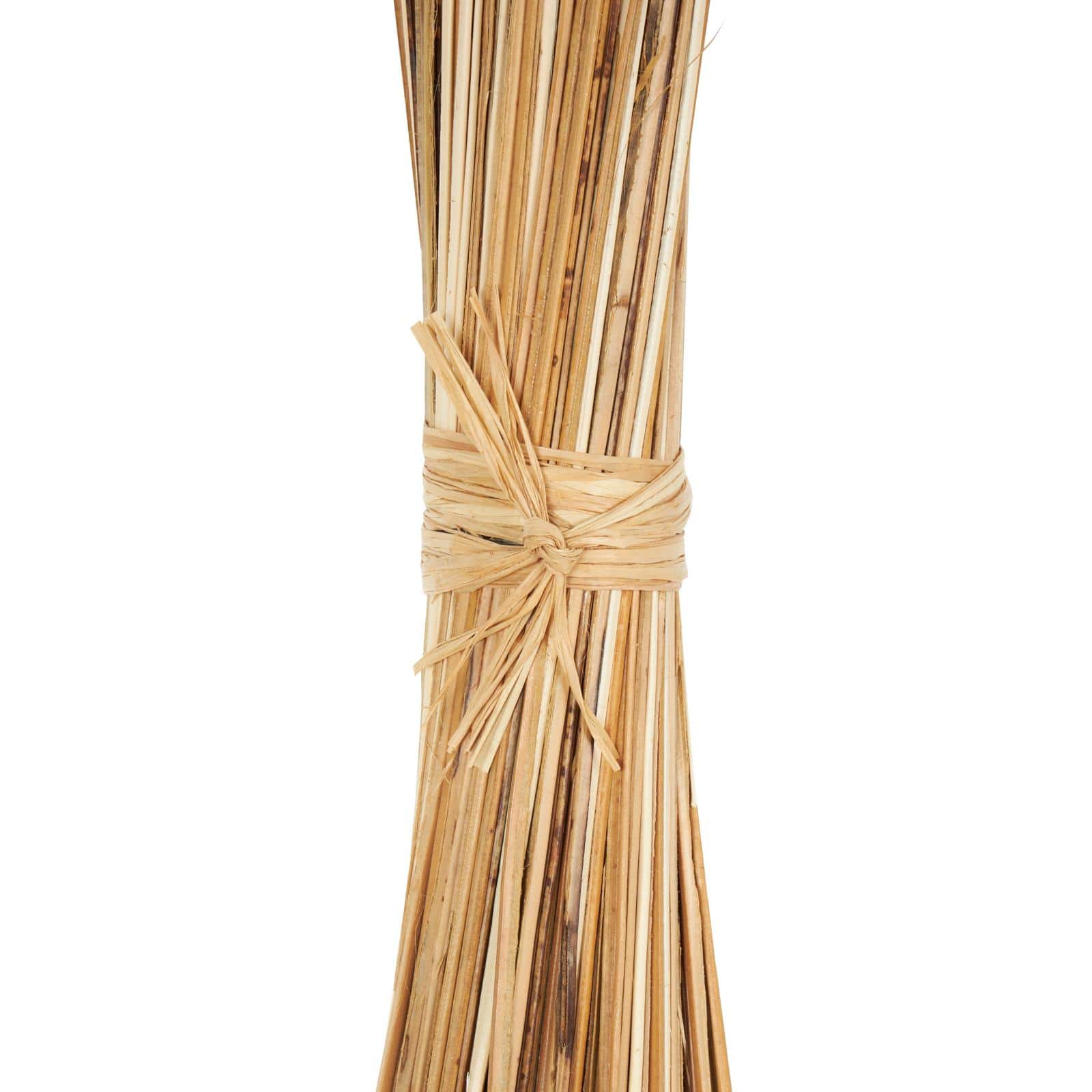 3.4ft. Brown Dried Plant Pampas Grass Natural Foliage with Fan Palm Leaves