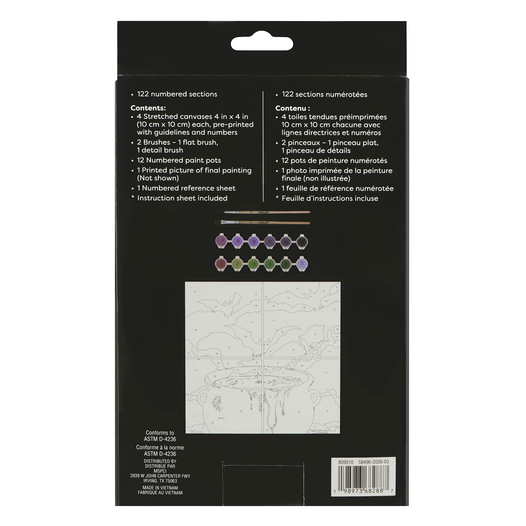 Cauldron Bats Paint-by-Number Gallery Mini Kit by Artist's Loft®