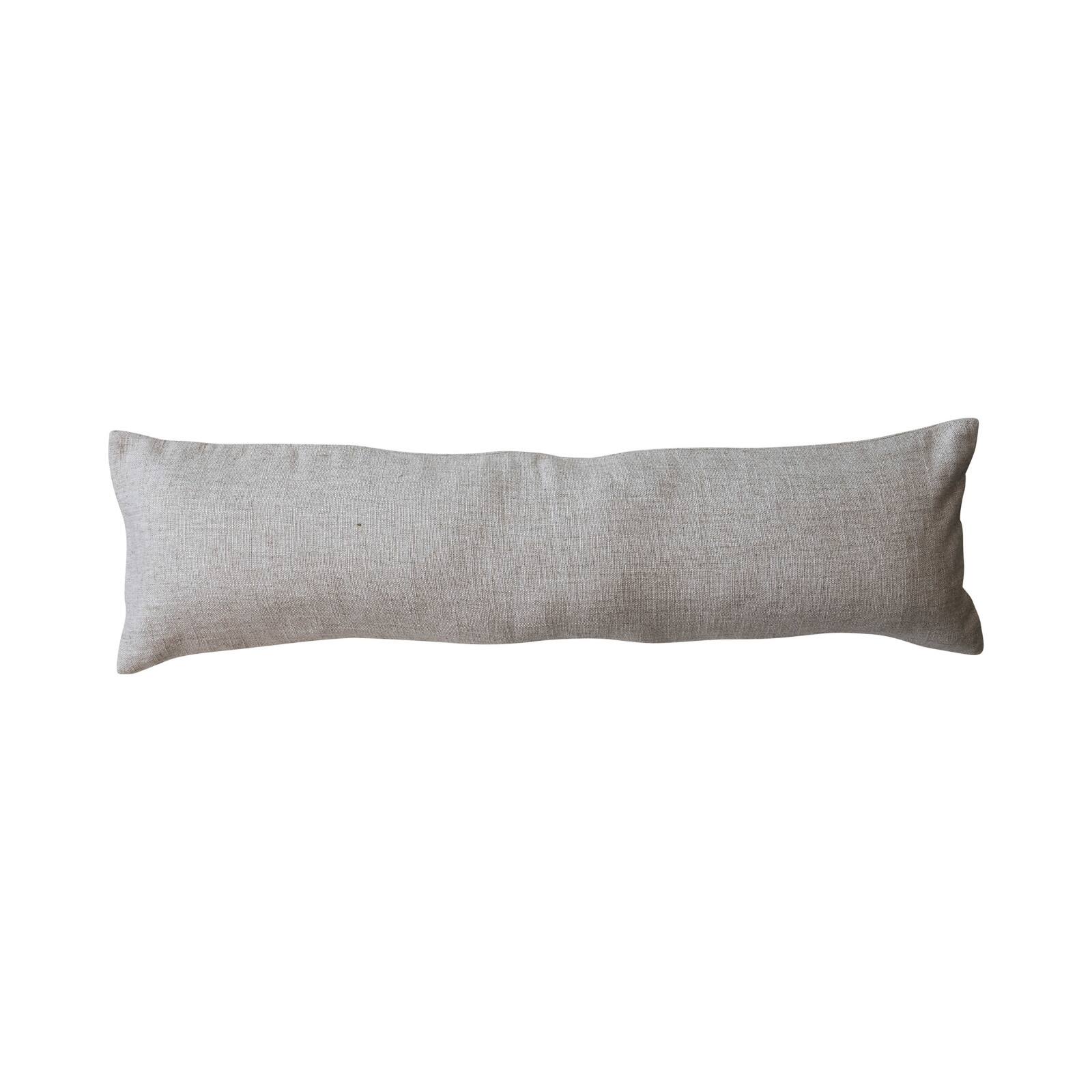 Hello Honey® 36" Christmas Tree Embroidery Linen Lumbar Pillow with French Knots