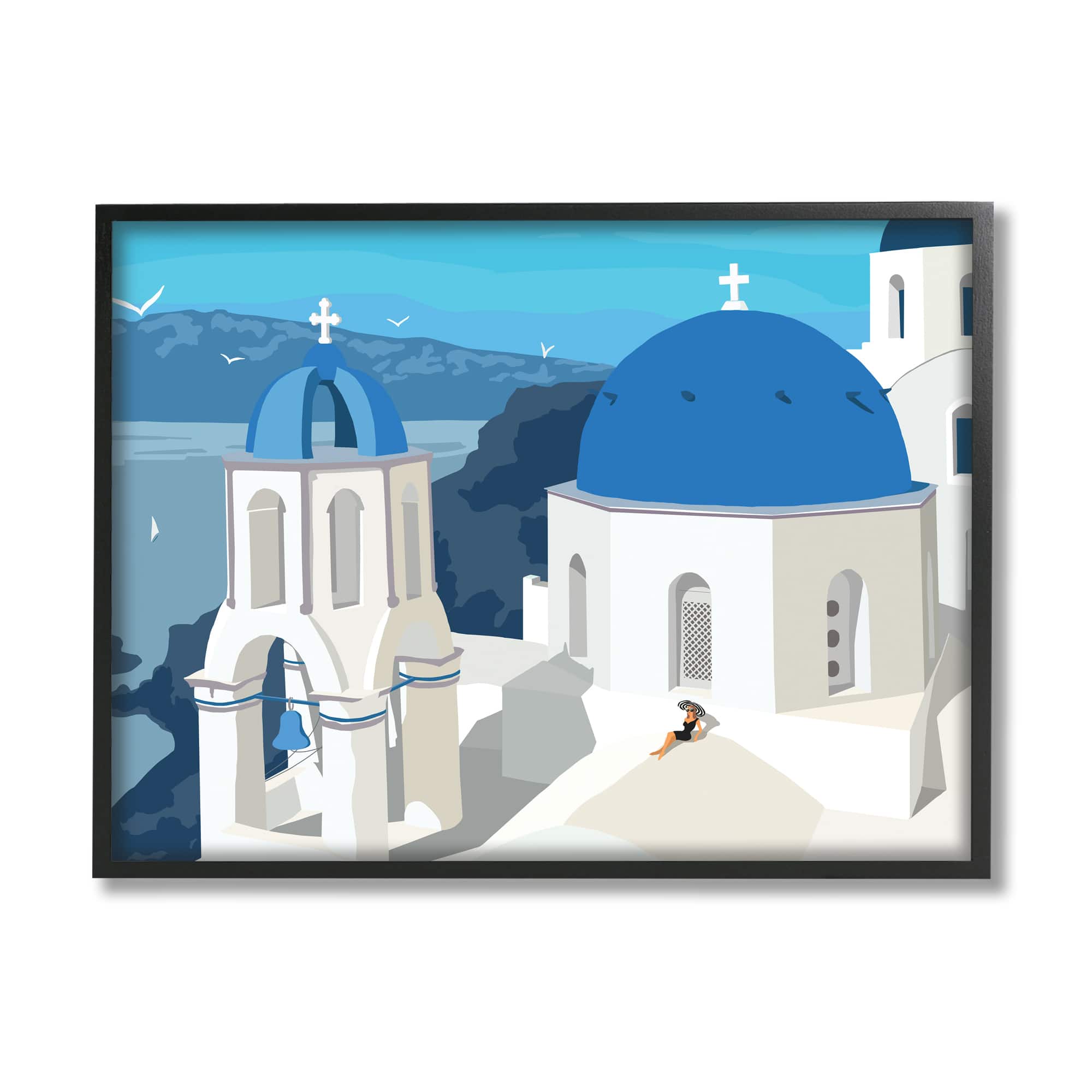 Stupell Industries Cliffside European Church Framed Wall Art